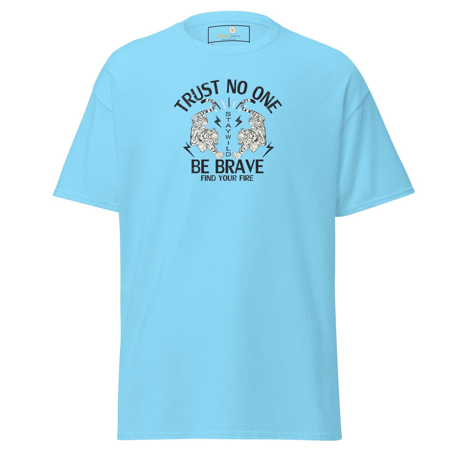 Unisex classic tee - MISC TRUST NO ONE BE BRAVE - REGULAR - Sky / S
