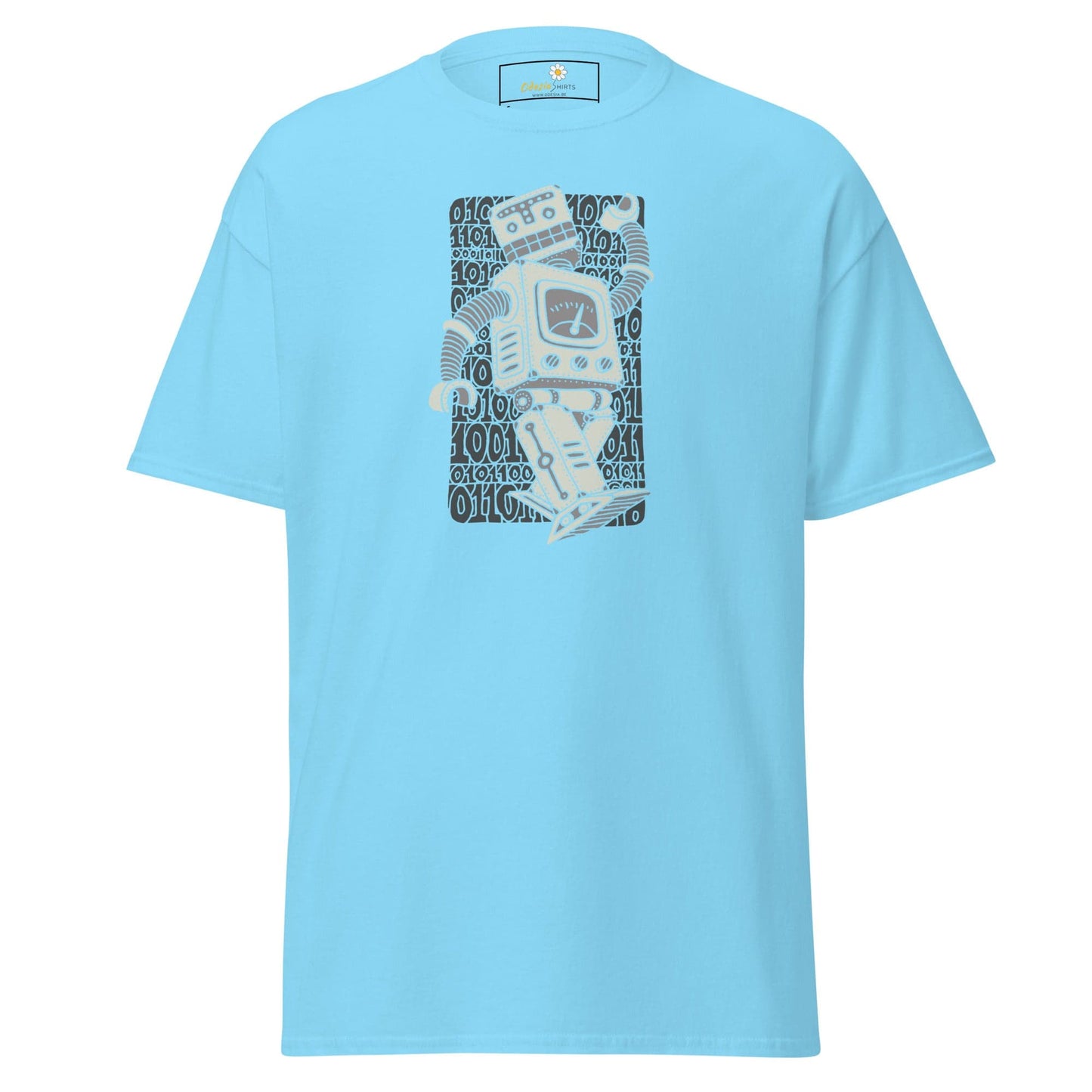 Unisex classic t-shirt - FANTASY ROBOTS NEVER DIE - REGULAR - Sky / S