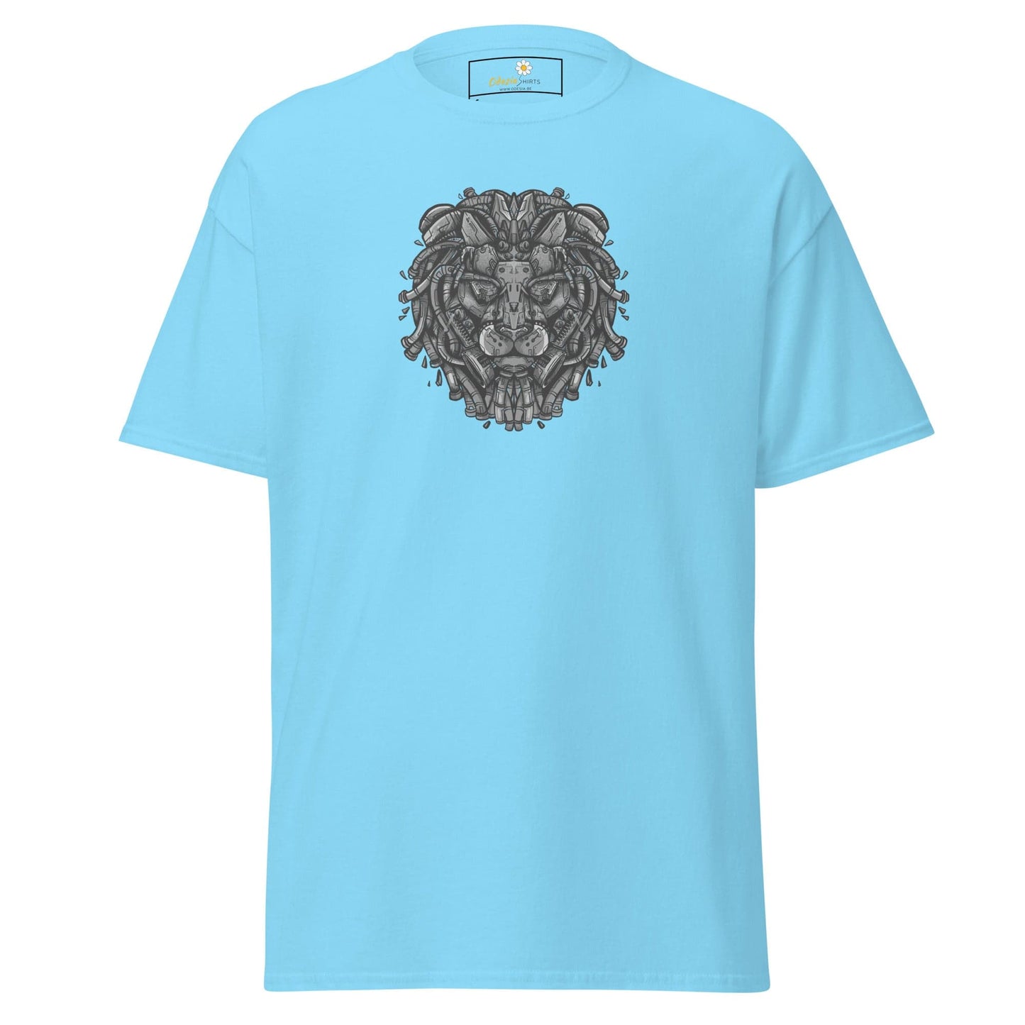 Unisex classic t-shirt - ABSTRACT LION HEAD - REGULAR - Sky / S