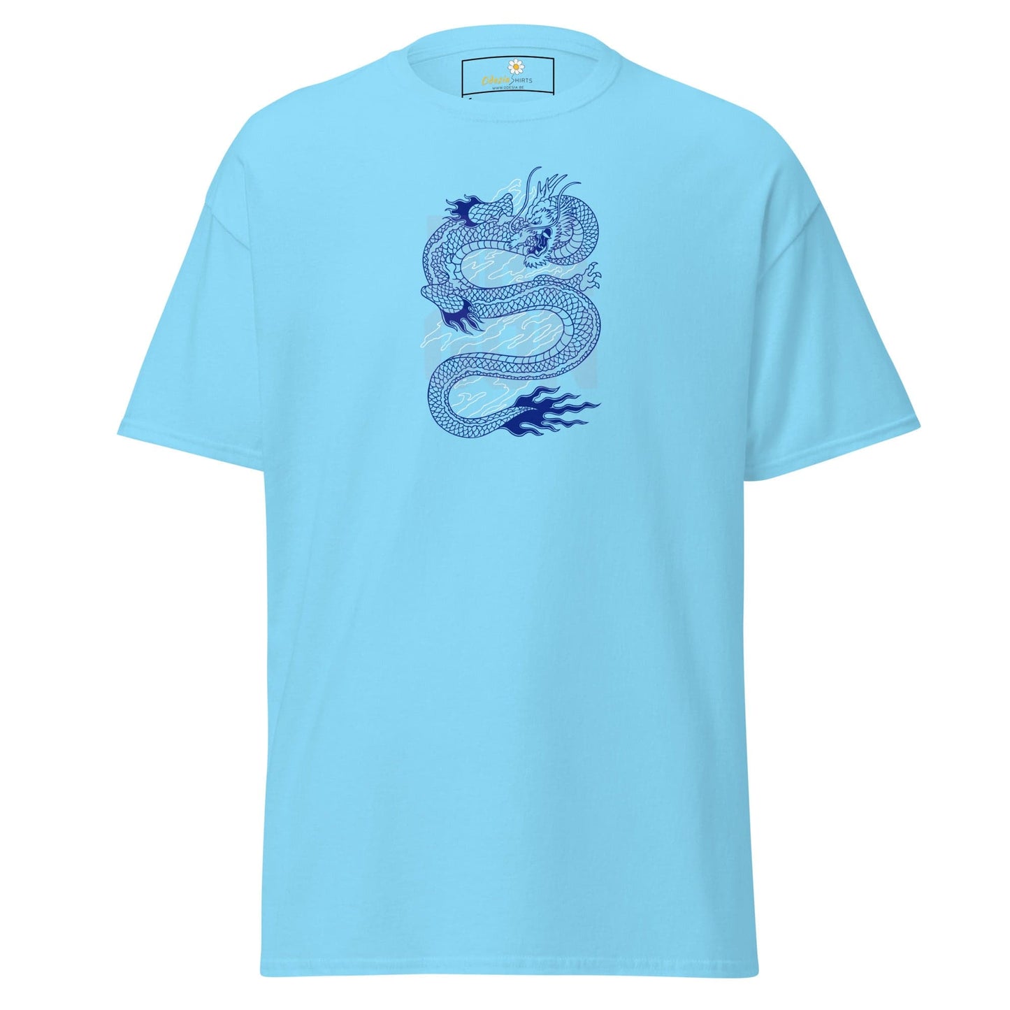 Unisex classic t-shirt - MYSTIC BLUE DRAGON - REGULAR - Sky / S