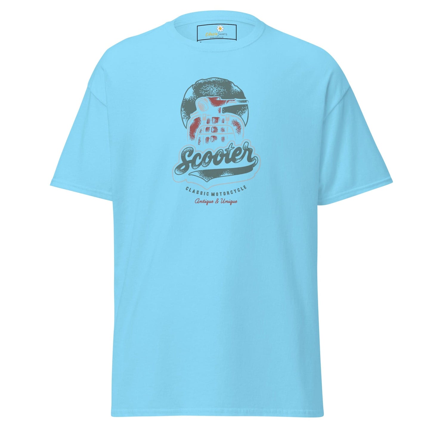 Unisex classic t-shirt - VINTAGE SCOOTER - REGULAR - Sky / S