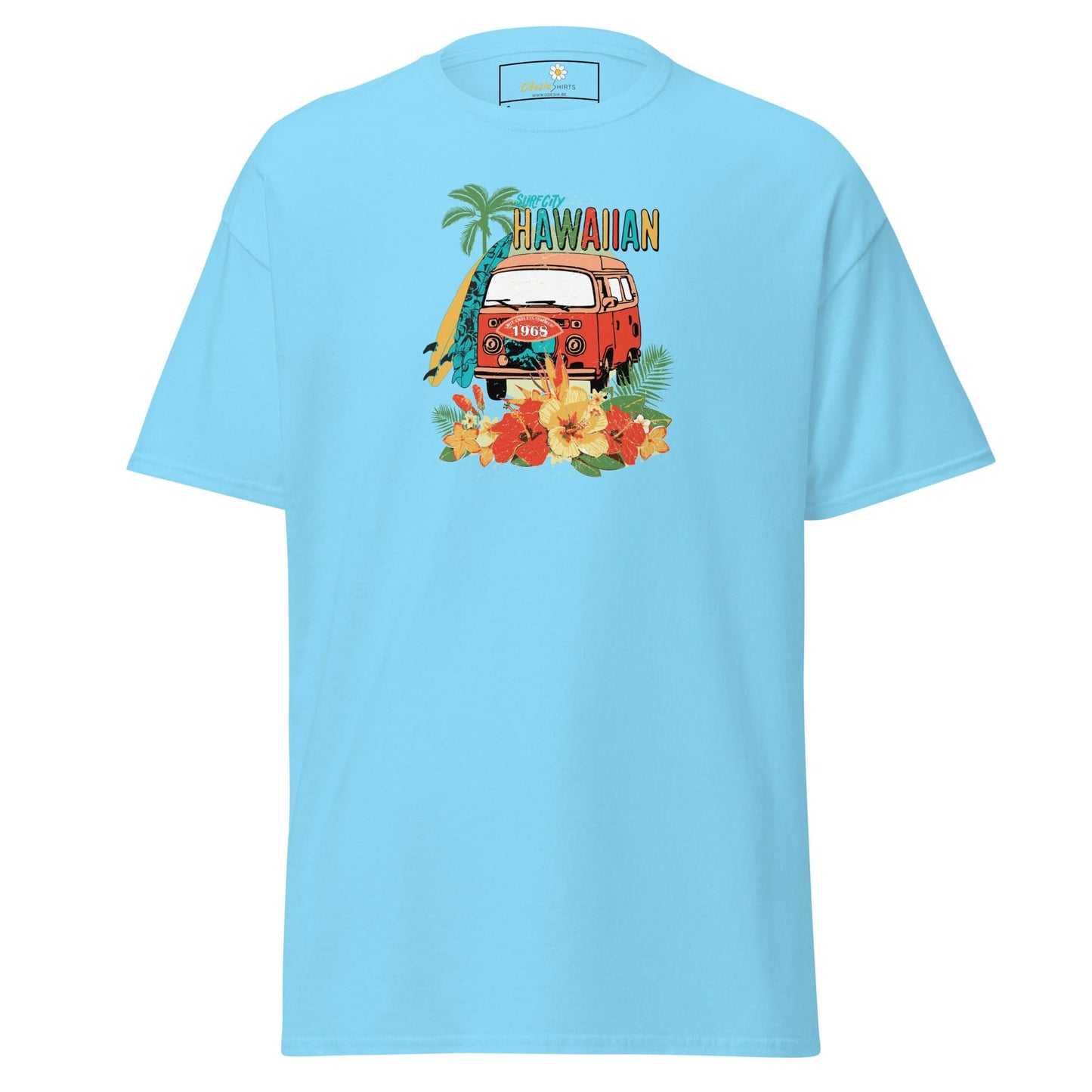 Unisex classic tee - SUMMER HAWAIAN VAN - REGULAR - Sky / S