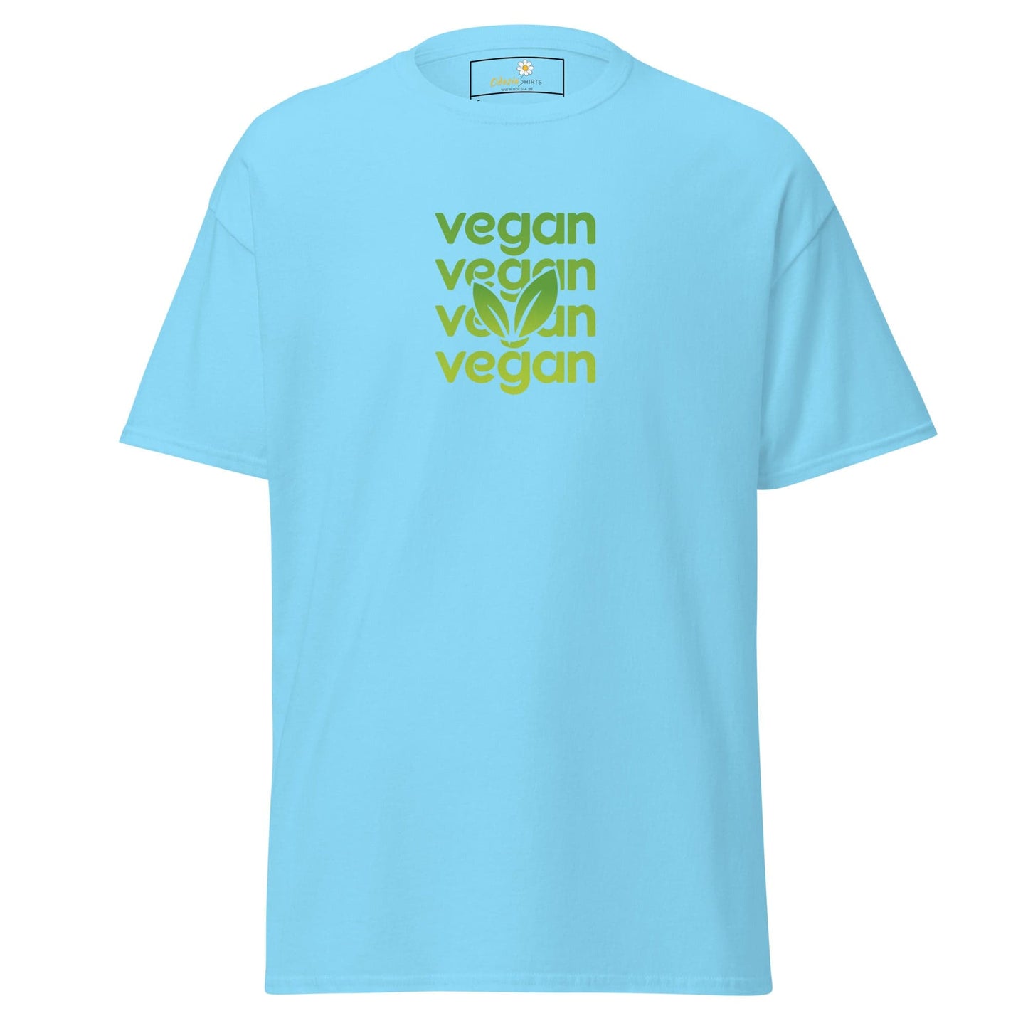 Unisex classic tee - GREEN VEGAN - REGULAR - Sky / S