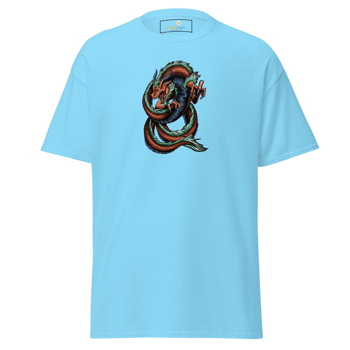 Unisex classic tee - MYSTIC RED GREEN DRAGON - REGULAR - Sky / S