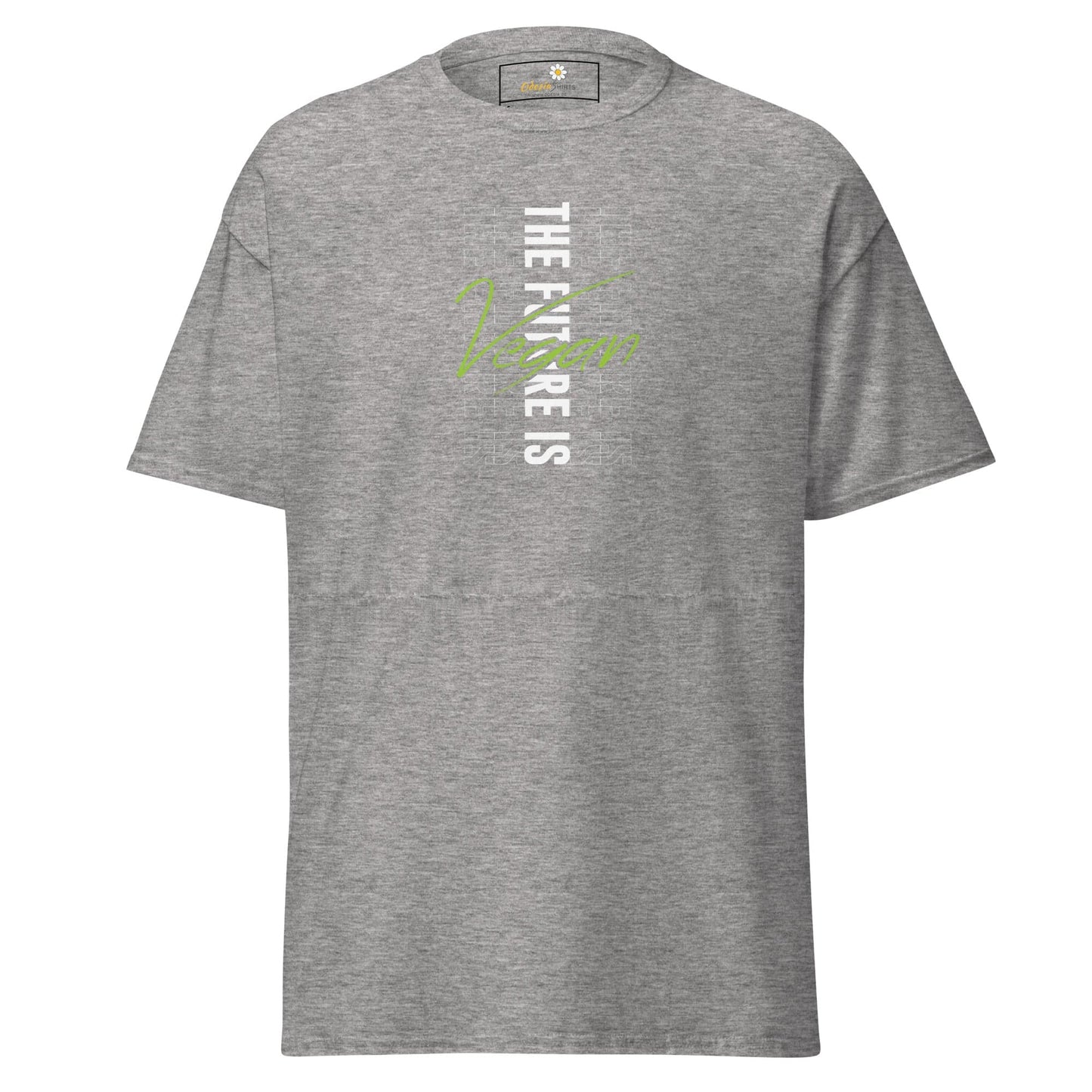 Unisex classic tee - GREEN THE FUTURE IS VEGAN - REGULAR - Sport Grey / S