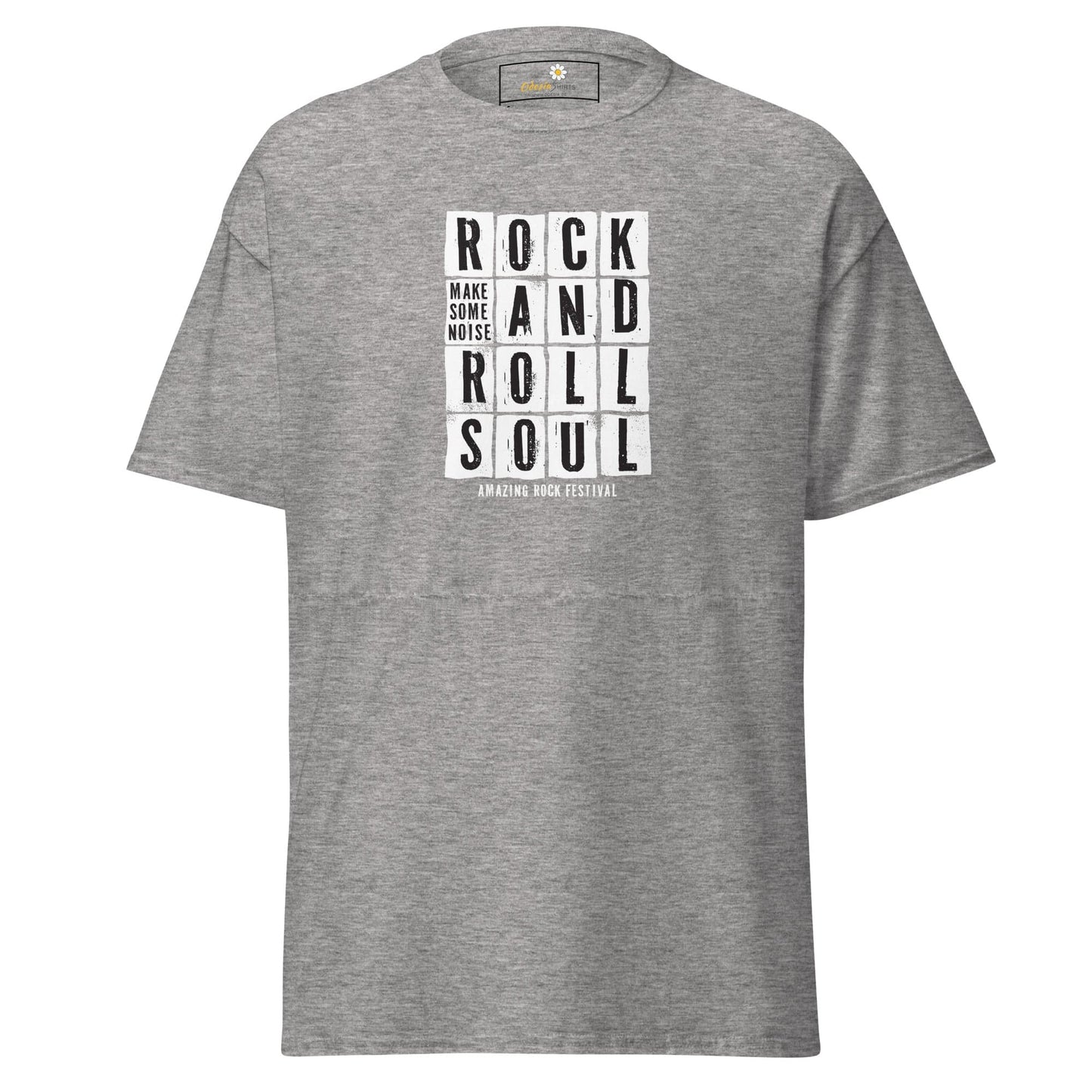 Unisex classic t-shirt - MUSIC ROCK AND ROLL SOUL - REGULAR - Sport Grey / S