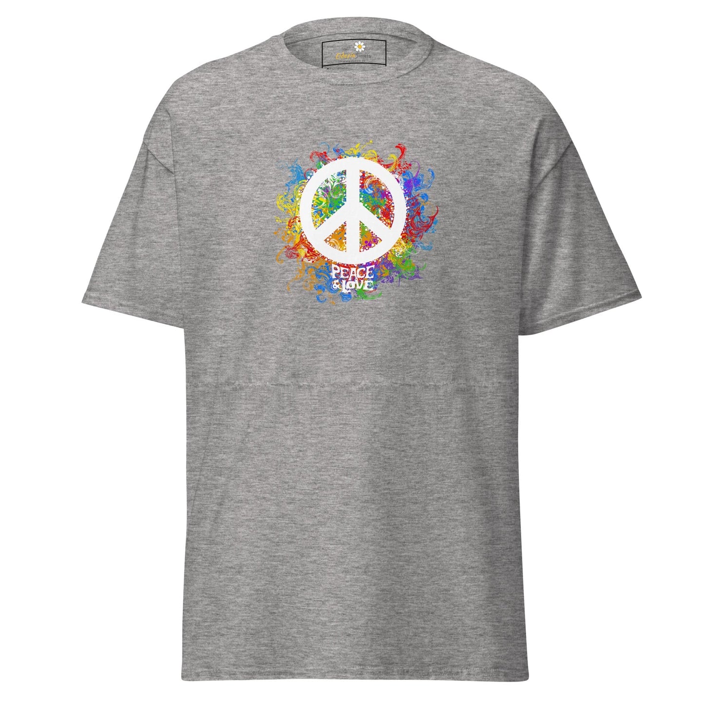 Unisex classic tee - POSITIVE PEACE AND LOVE - REGULAR - Sport Grey / S