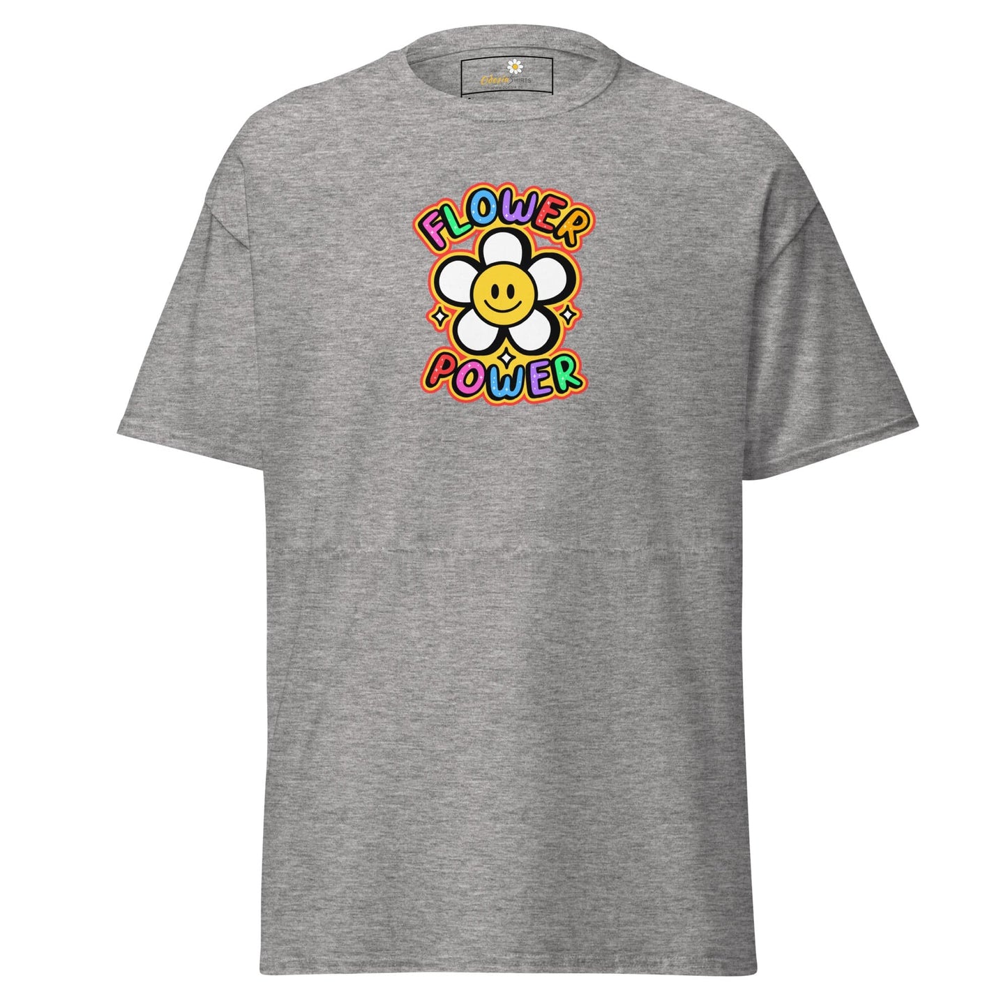 Unisex classic t-shirt - POSITIVE FLOWER POWER - REGULAR - Sport Grey / S