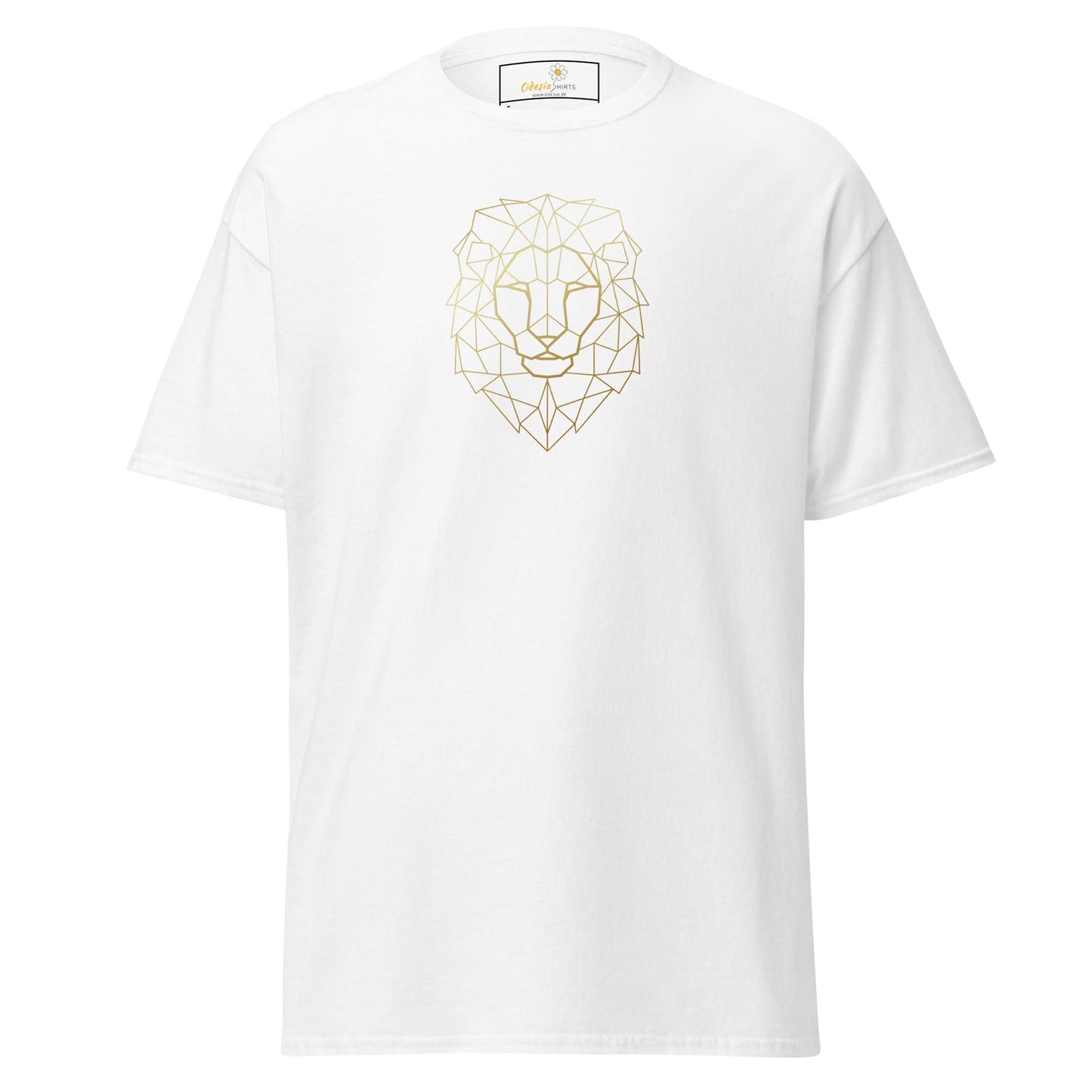 Unisex classic tee - WILD LIFE LION HEAD LINES - REGULAR - White / S