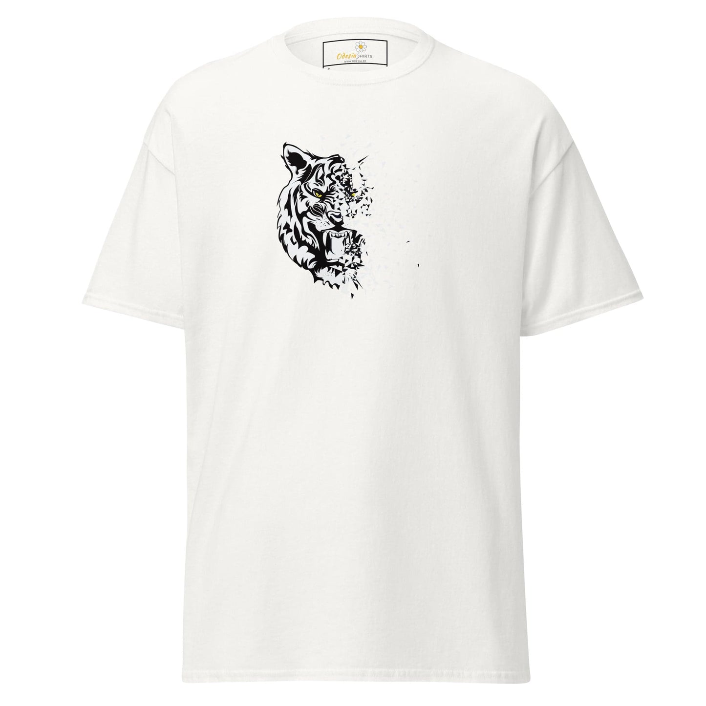 Unisex classic t-shirt - WILD LIFE TIGER DECOMPOS - REGULAR - White / S