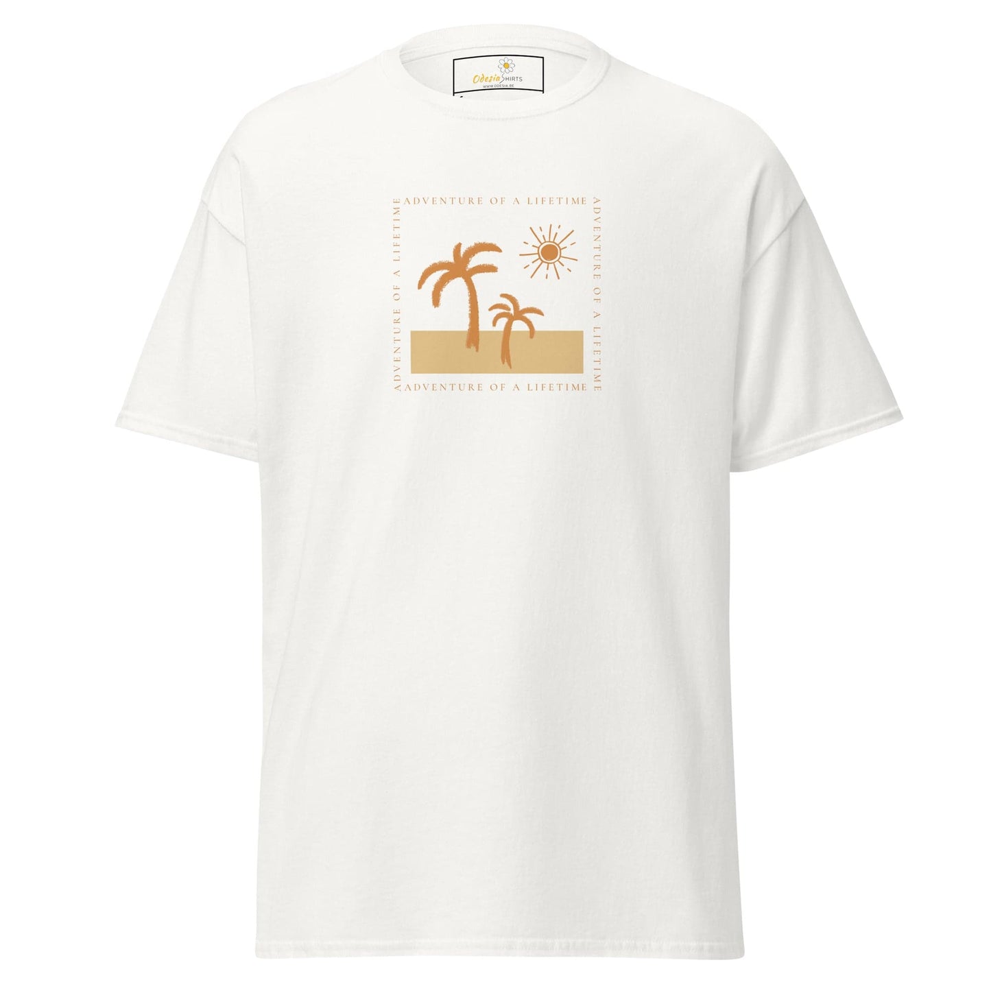 Unisex classic t-shirt - SUMMER PARADISE TREE SUN - REGULAR - White / S