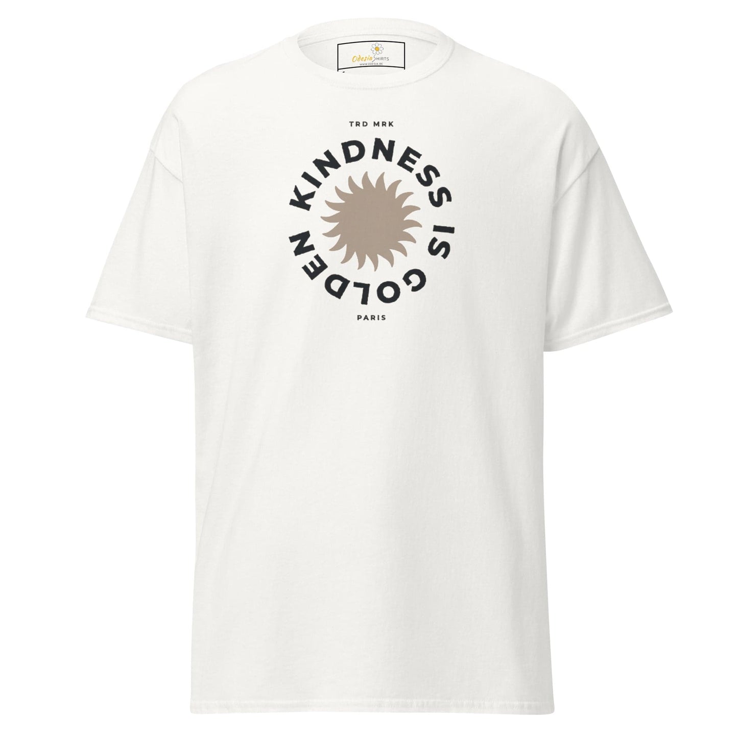 Unisex classic t-shirt - TEXT KINDNESS IS GOLDEN - REGULAR - White / S