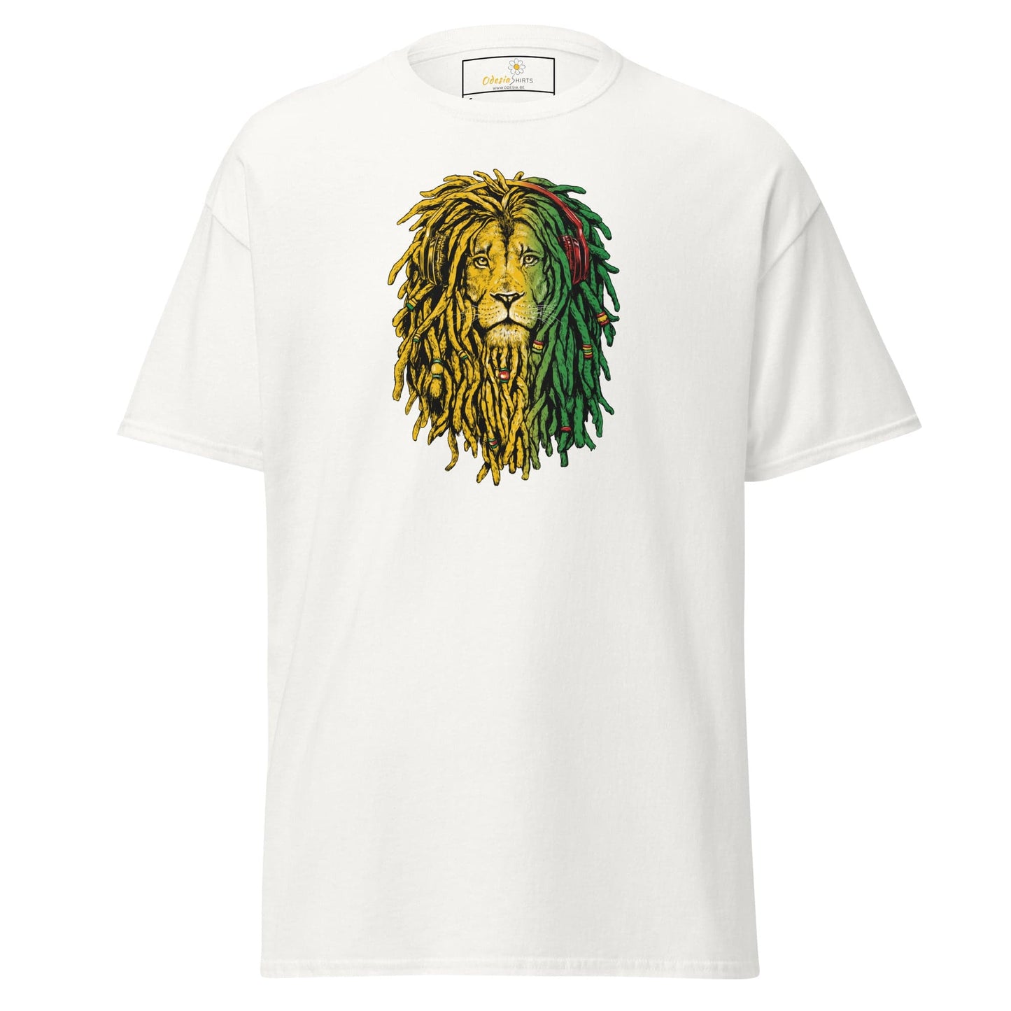 Unisex classic t-shirt - WILD LIFE REGGAE LION - REGULAR - White / S
