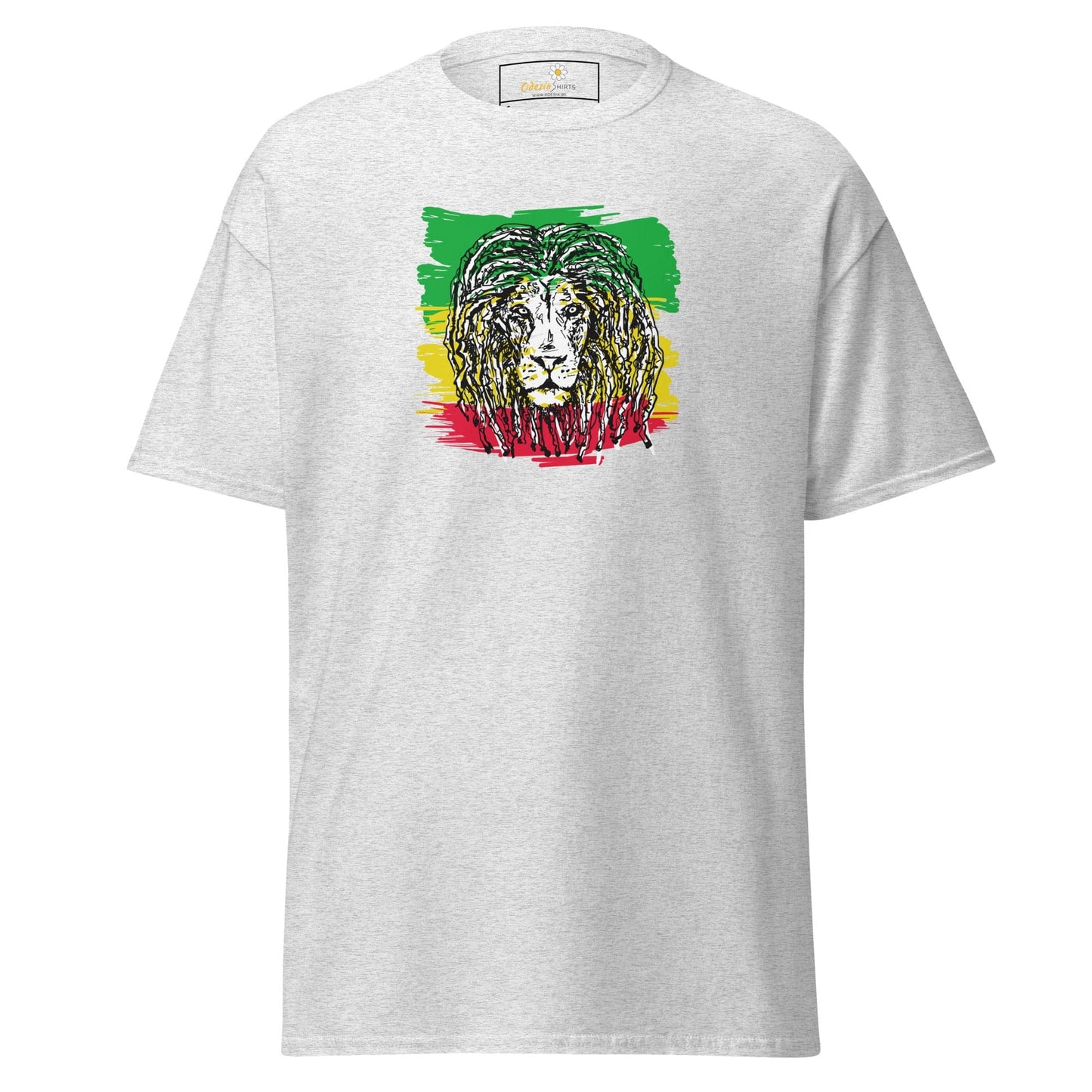 Unisex classic t-shirt - WILD LIFE MUSIC LION REGGAE - REGULAR - Ash / S