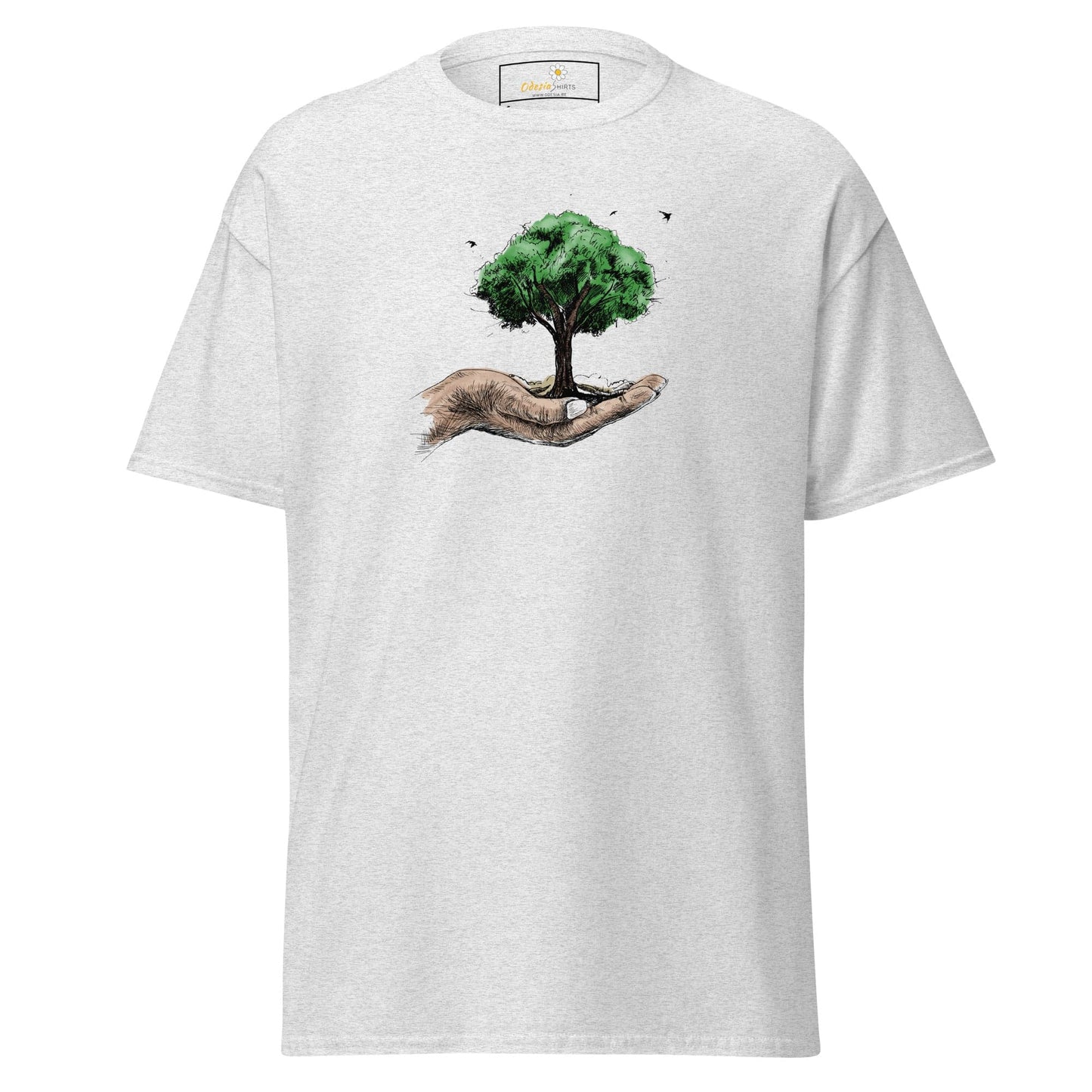 Unisex classic t-shirt - FANTASY TREE IN HAND - REGULAR - Ash / S