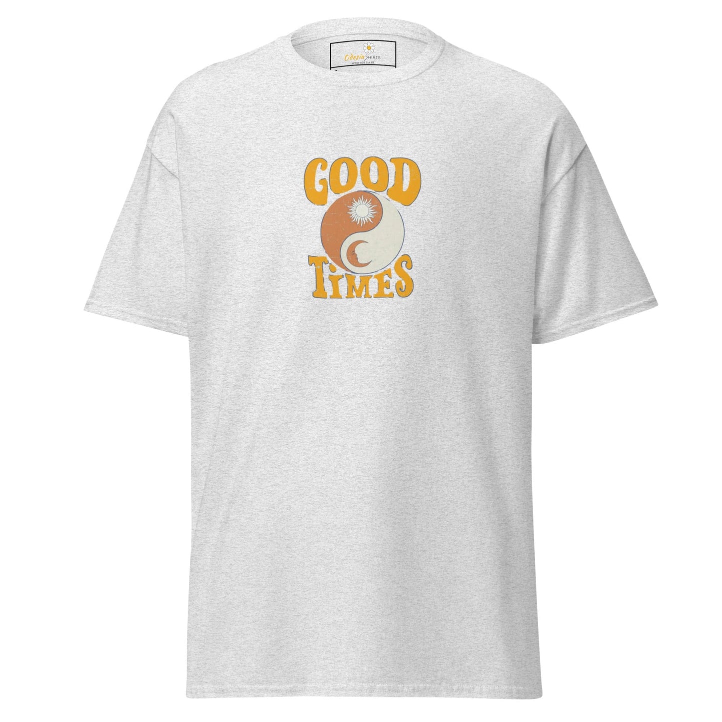Unisex classic t-shirt - POSITIVE GOOD TIMES YIN YANG - REGULAR - Ash / S