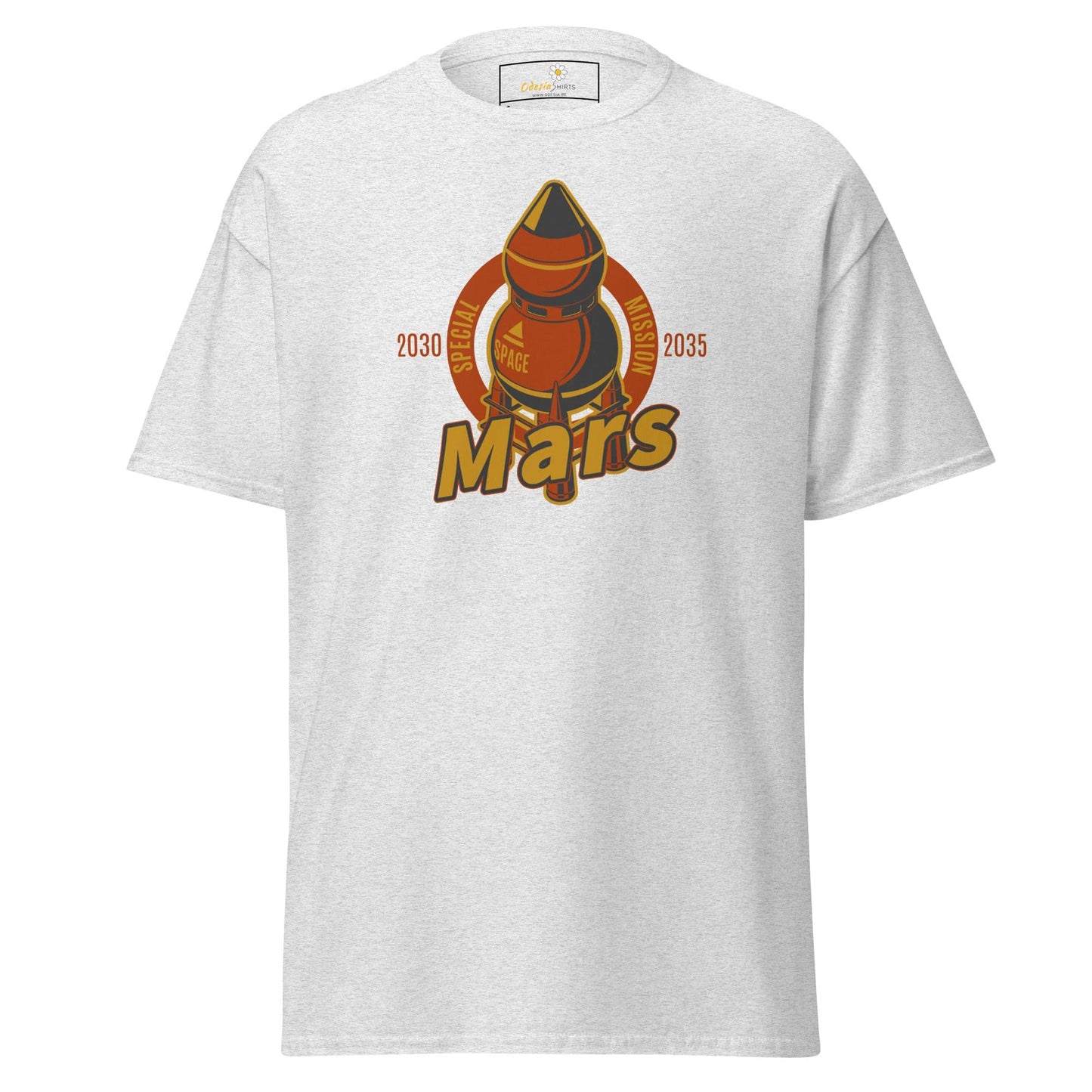 Unisex classic t-shirt - SPACE MARS TRAVEL - REGULAR - Ash / S