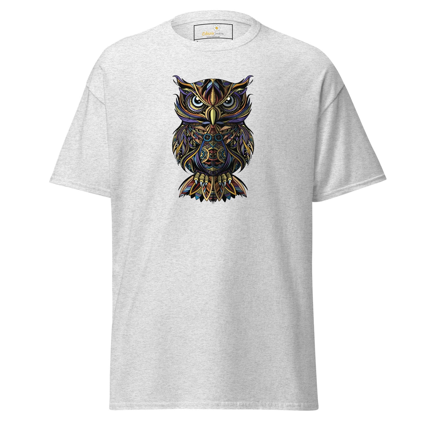 Unisex classic t-shirt - WILD LIFE ABSTRACT OWL - REGULAR - Ash / S