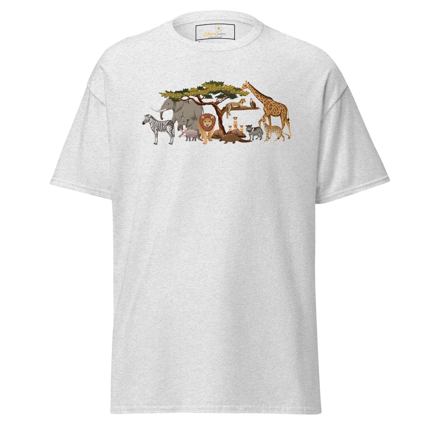 Unisex classic t-shirt - WILD LIFE ANIMALS - REGULAR - Ash / S