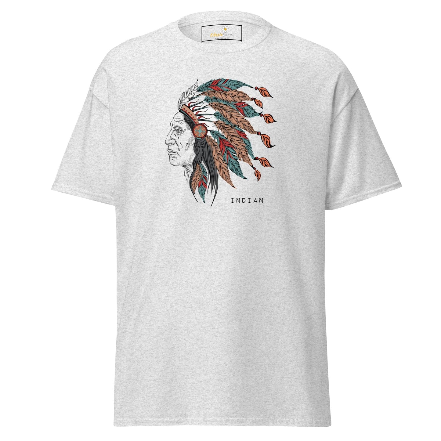 Unisex classic t-shirt - VINTAGE INDIAN HEAD - REGULAR - Ash / S
