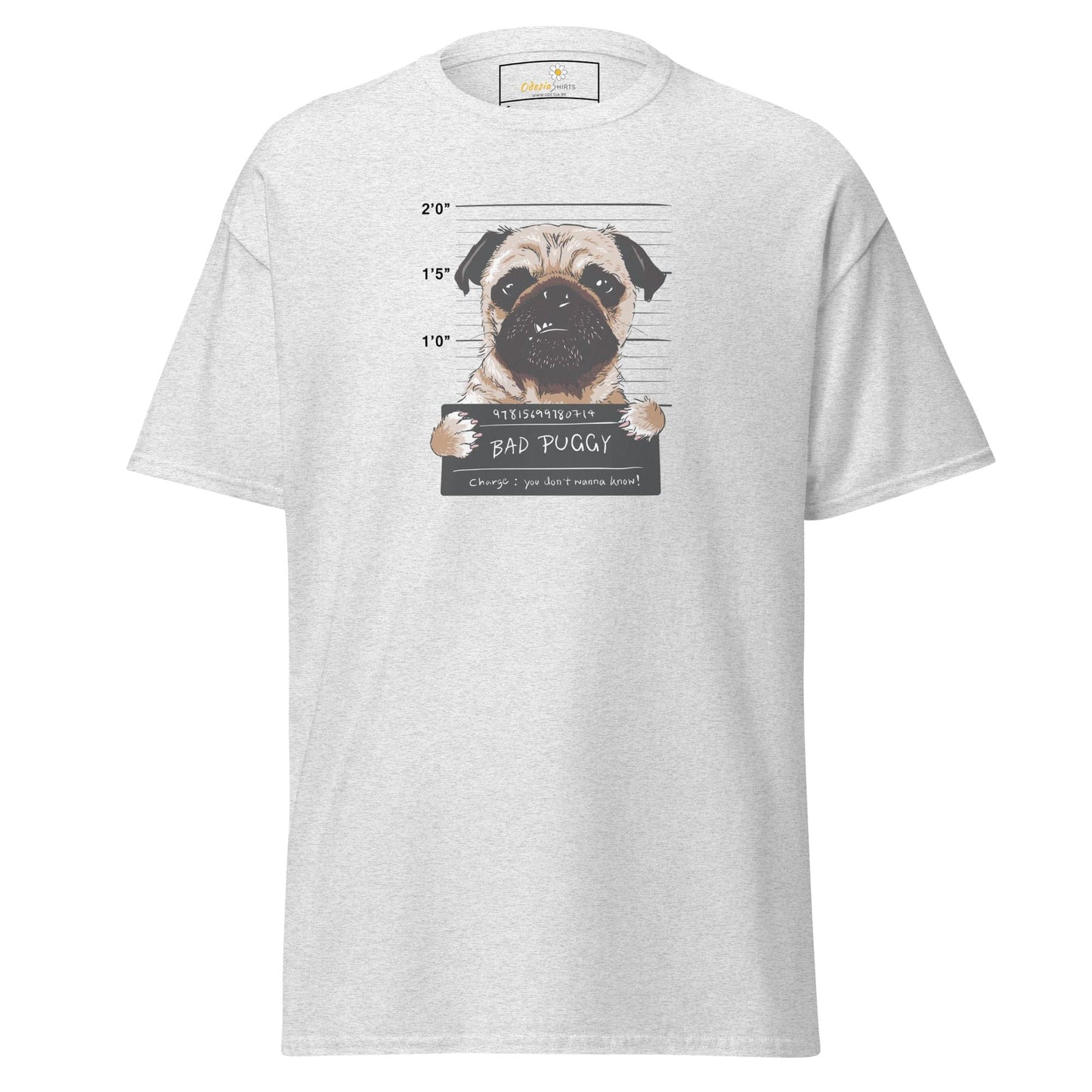 Unisex classic t-shirt - ANIMALS BAD PUPPY - REGULAR - Ash / S