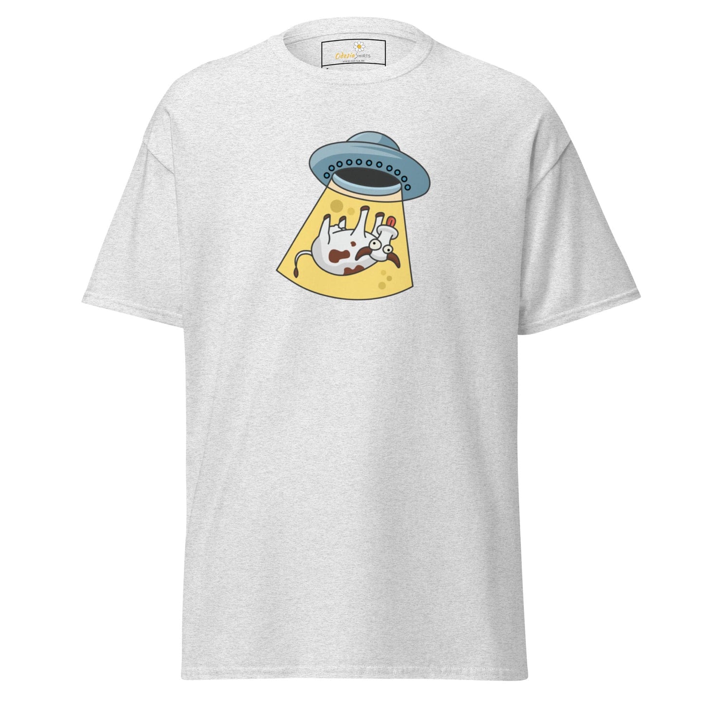 White T-shirt with alien abduction graphic from T-SHIRT DESIGN TEE MAN WOMAN S-XL