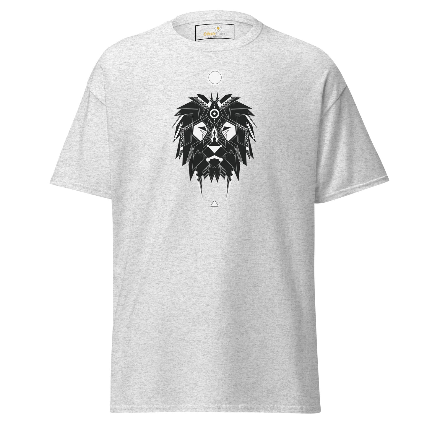 Unisex classic t-shirt - ABSTRACT MYSTIC LION HEAD - REGULAR - Ash / S