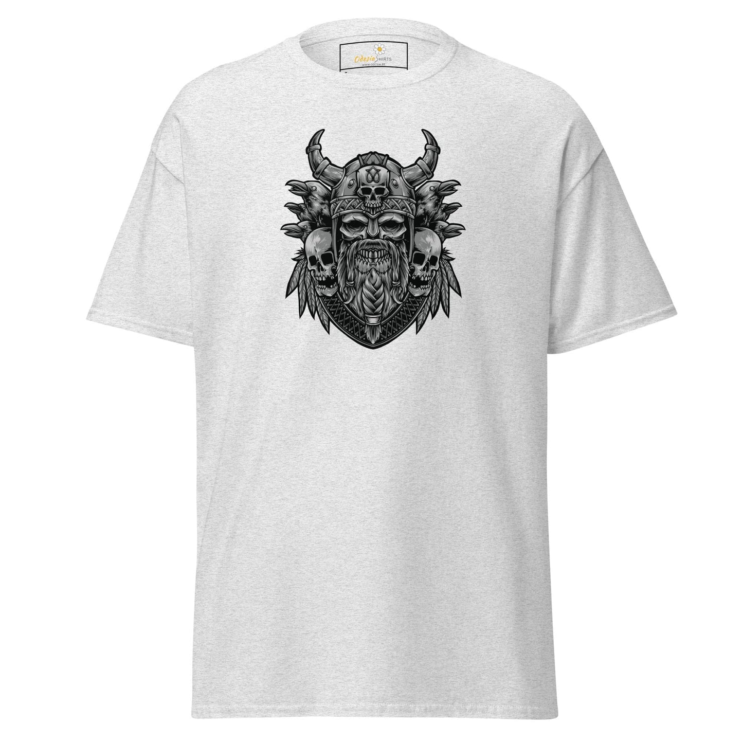 Unisex classic t-shirt - MYSTIC SKULL VIKING - REGULAR - Ash / S