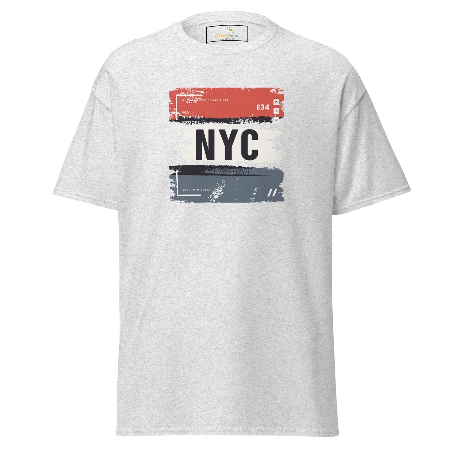White T-shirt with NYC graphic, suitable for men and women, available in sizes S to XL