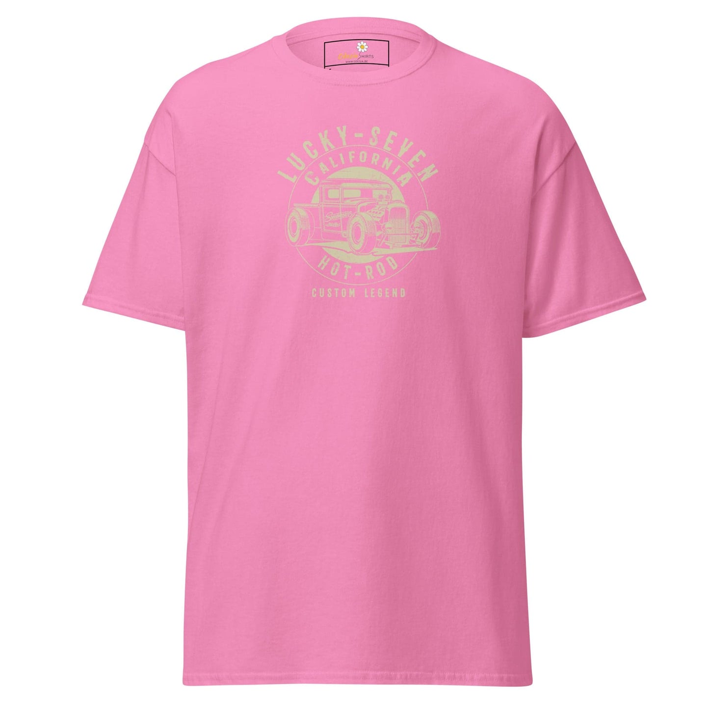 Unisex classic t-shirt - MOTOR LUCKY SEVEN - REGULAR - Azalea / S