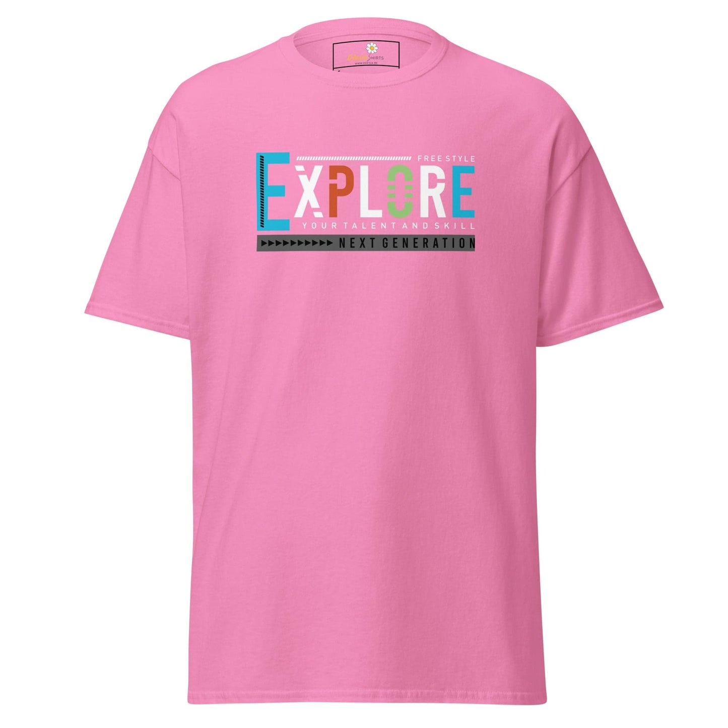 Unisex classic t-shirt - ADVENTURE EXPLORE FREESTYLE - REGULAR - Azalea / S