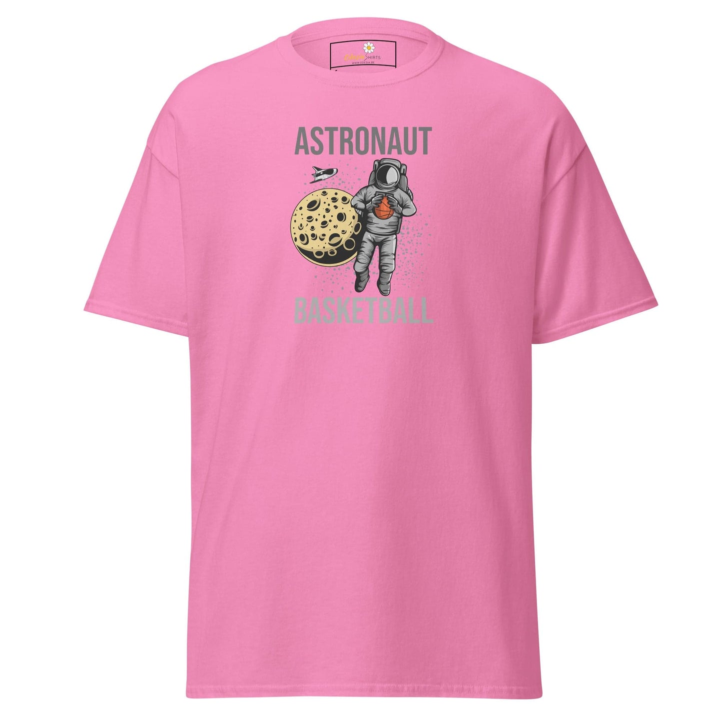 Unisex classic t-shirt - ASTRONAUT BASKETBALL - REGULAR - Azalea / S