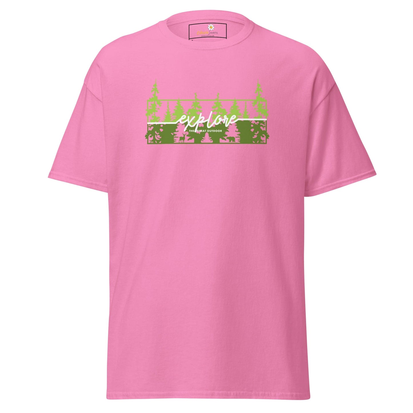 Unisex classic t-shirt - ADVENTURE EXPLORE TREES- REGULAR - Azalea / S