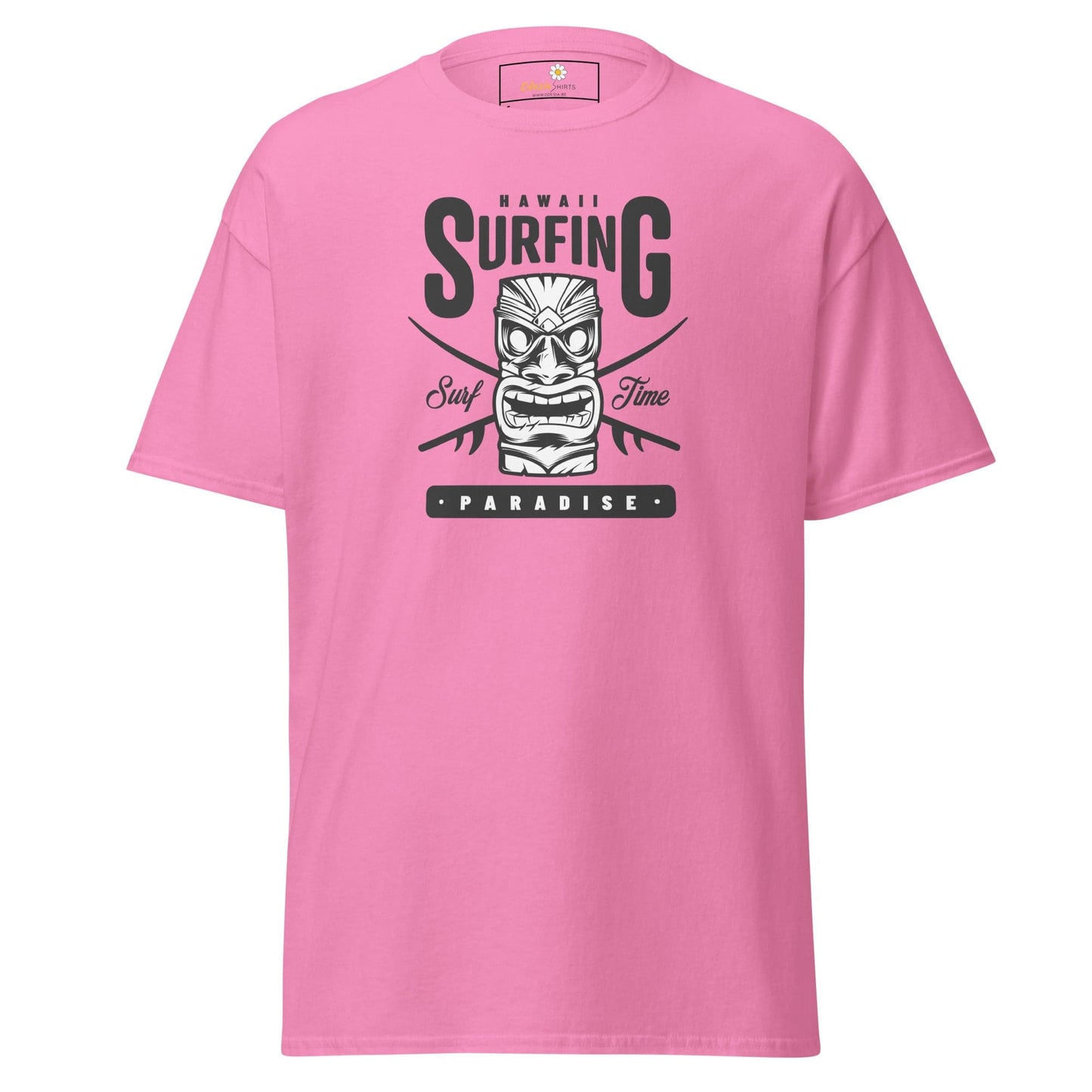 Unisex classic t-shirt - SUMMER HAWAI SURFING PARADISE - REGULAR - Azalea / S
