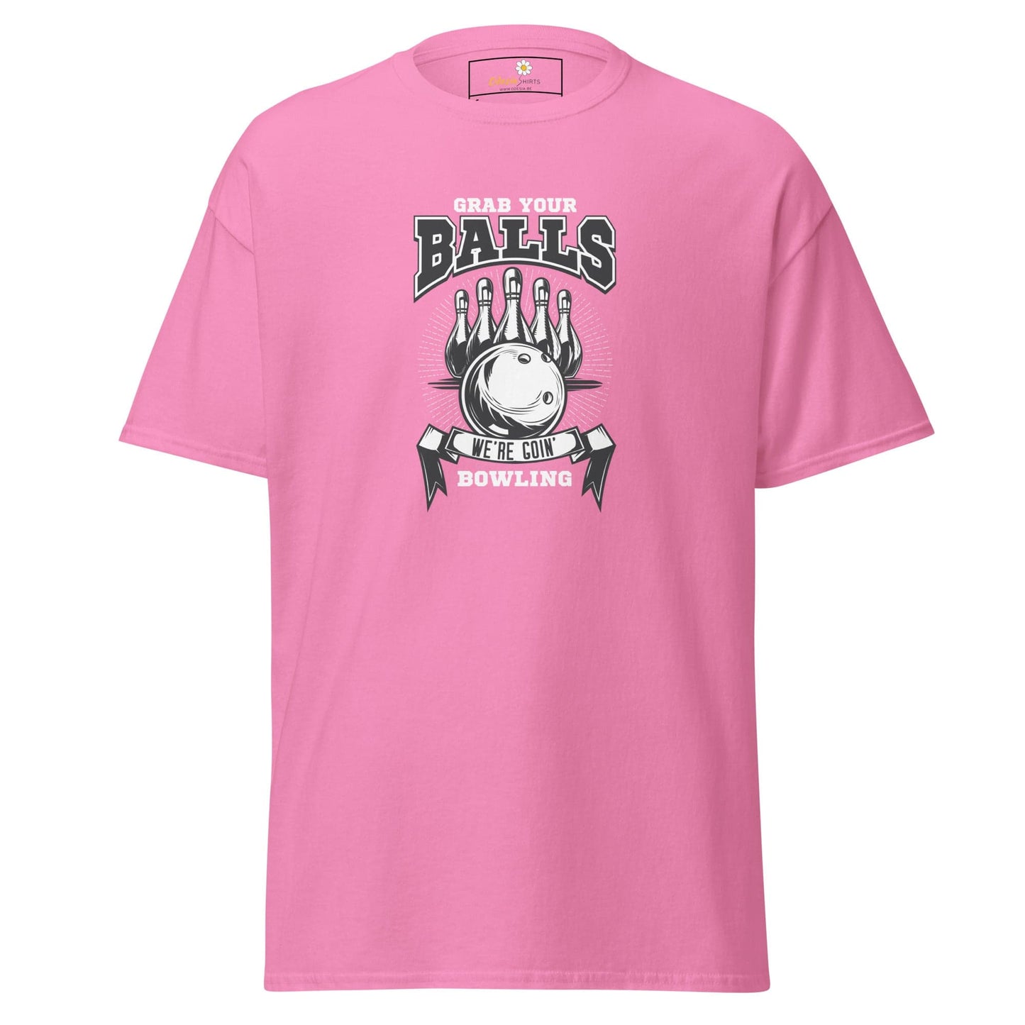 Unisex classic t-shirt - SPORT GRAB BALLS BOWLING - REGULAR - Azalea / S