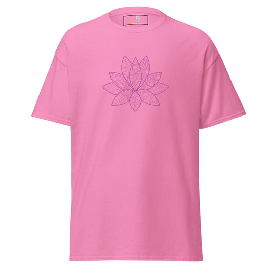 Unisex classic t-shirt - NATURE SPIRITUAL LOTUS FLOWER - REGULAR - Azalea / S