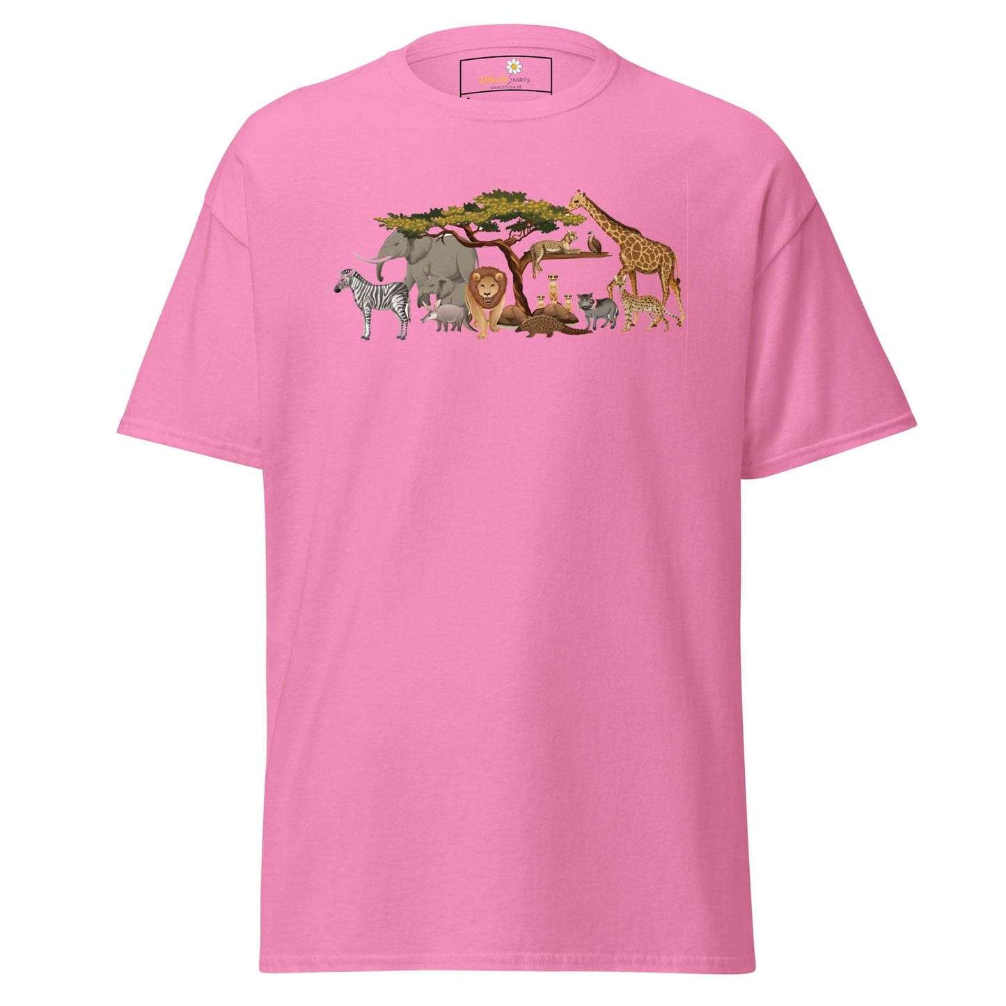 Unisex classic t-shirt - WILD LIFE ANIMALS - REGULAR - Azalea / S