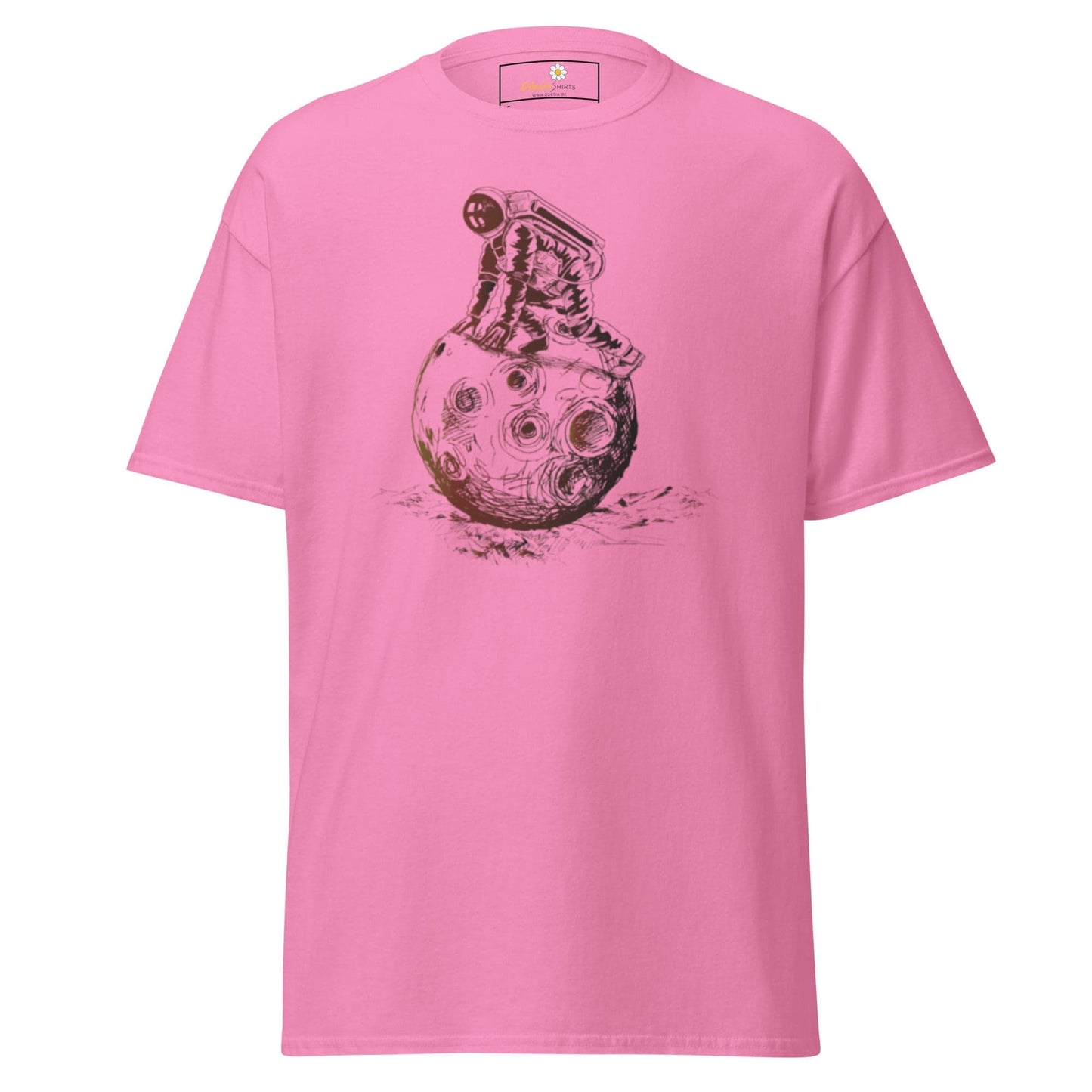Unisex classic t-shirt - ASTRONAUT PLAYING SPACE - REGULAR - Azalea / S