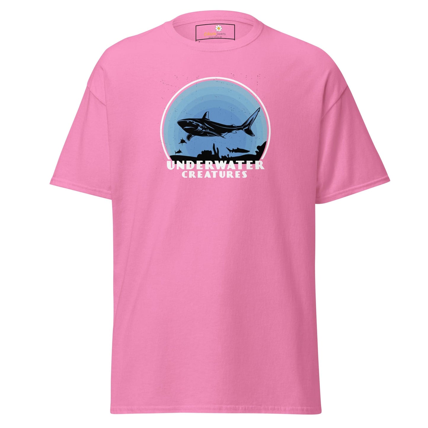 Unisex classic t-shirt - WILD LIFE SHARK UNDERWATER - REGULAR - Azalea / S