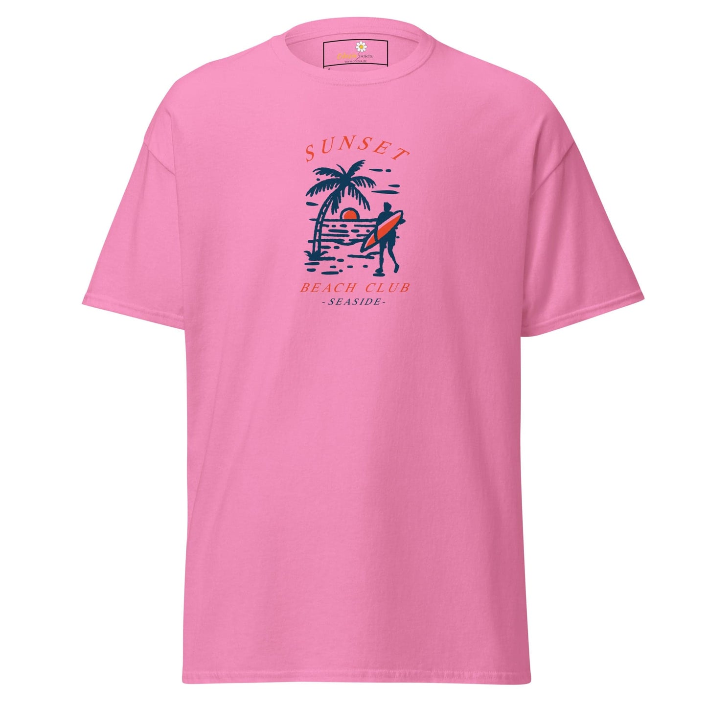 Unisex classic t-shirt - SUMMER SUNSET BEACHT CLUB - REGULAR - Azalea / S