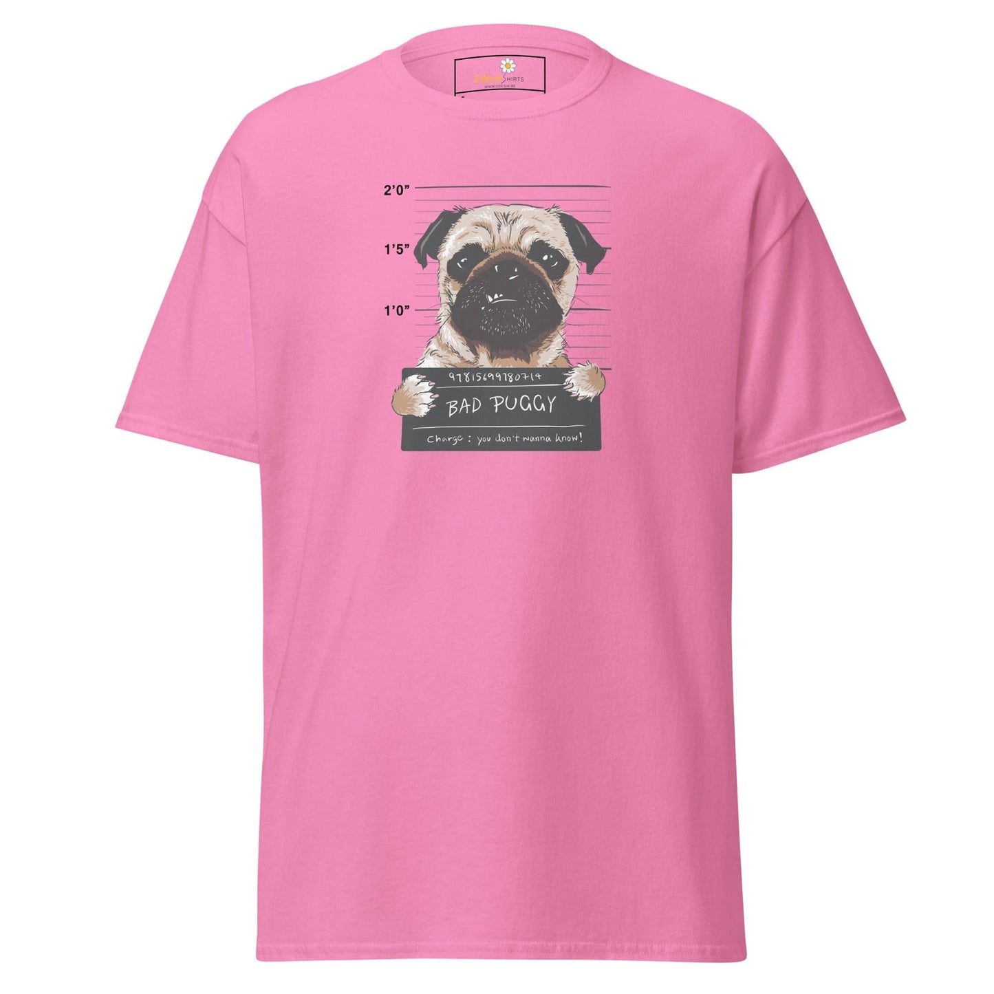 Unisex classic t-shirt - ANIMALS BAD PUPPY - REGULAR - Azalea / S
