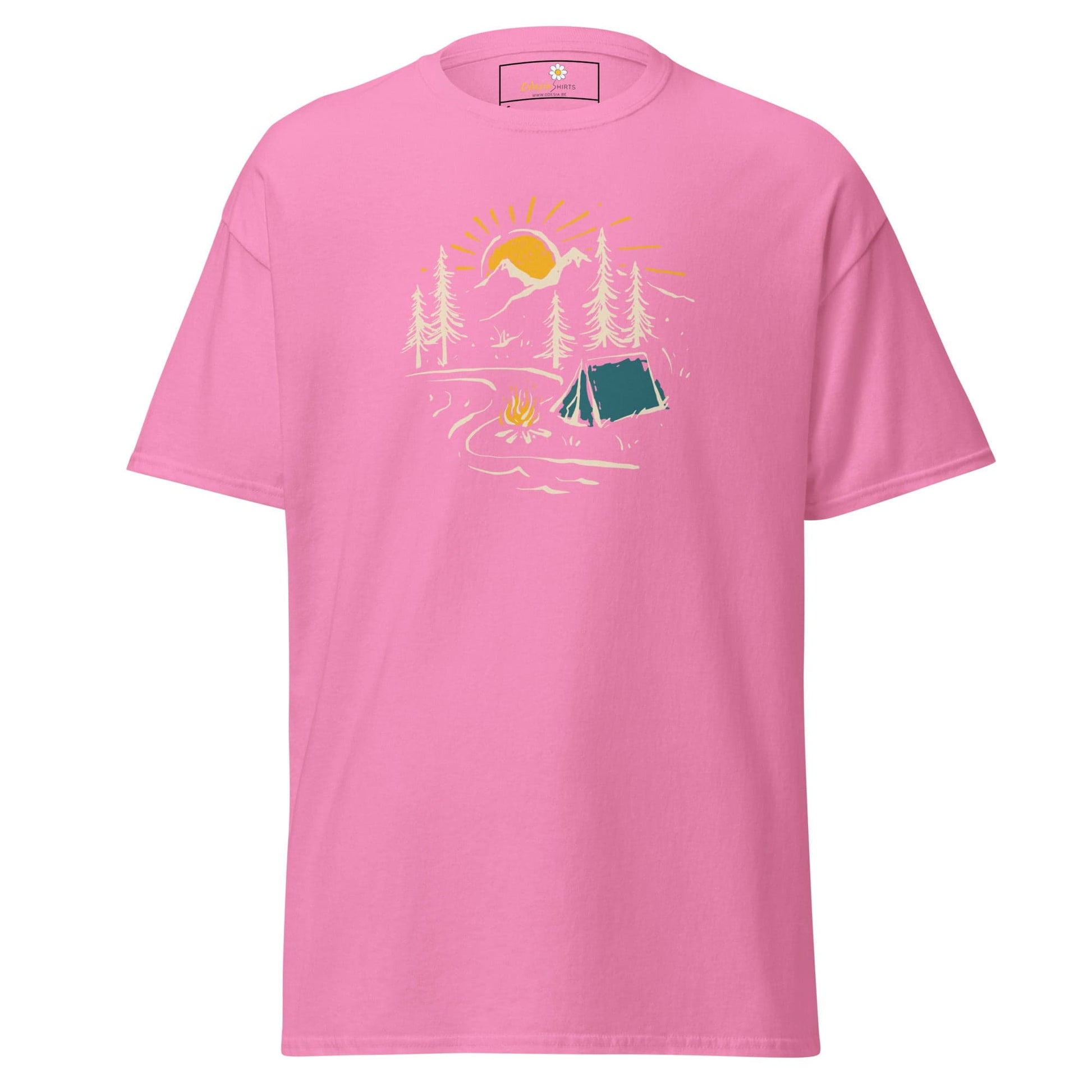 Unisex classic t-shirt - ADVENTURE CAMPFIRE CIRCLE - REGULAR - Azalea / S