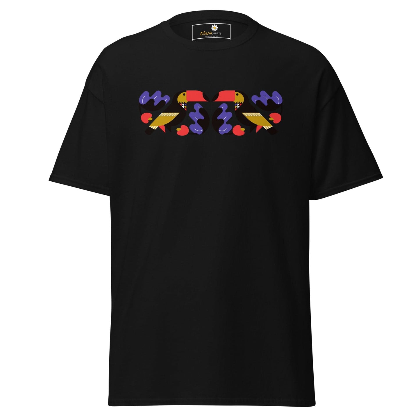 Unisex classic t-shirt - WILD LIFE TOUCAN MIRROR - REGULAR - Black / S