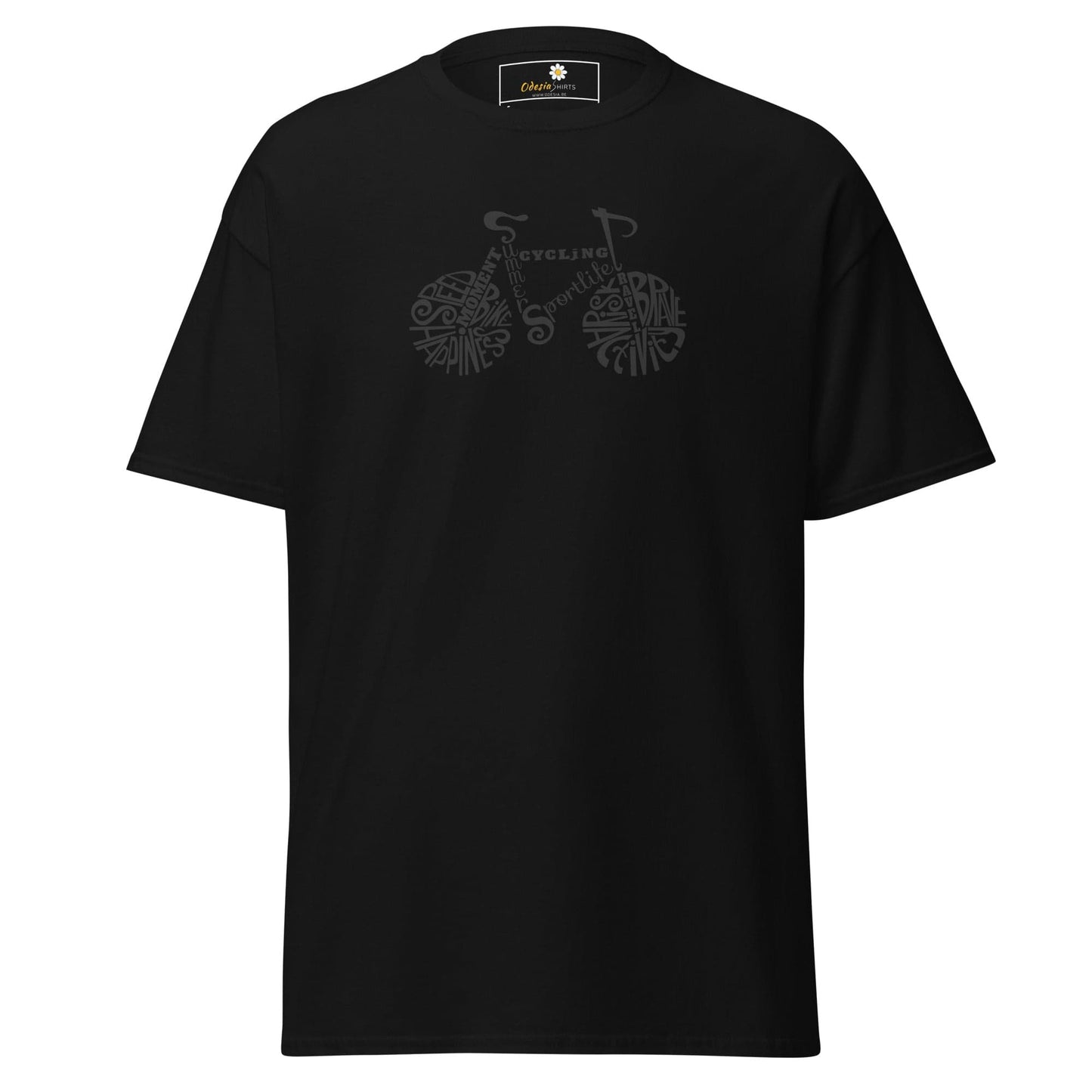 Unisex classic t-shirt - SPORT DRAWING BIKE - REGULAR - Black / S