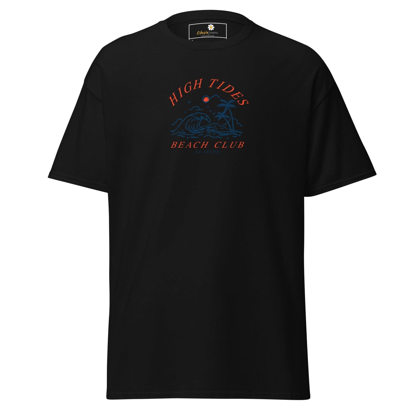 Unisex classic t-shirt - SUMMER HIGH TIDES BEACH CLUB - REGULAR - Black / S
