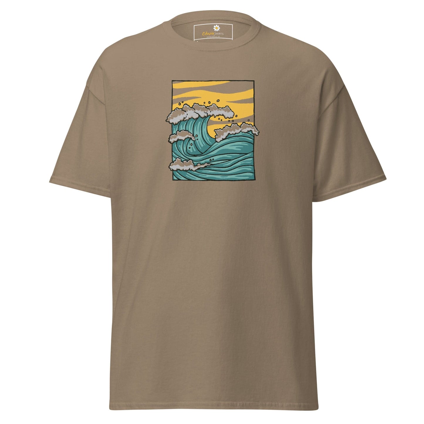 Unisex classic t-shirt - NATURE SEA WAVES - REGULAR - Brown Savana / S