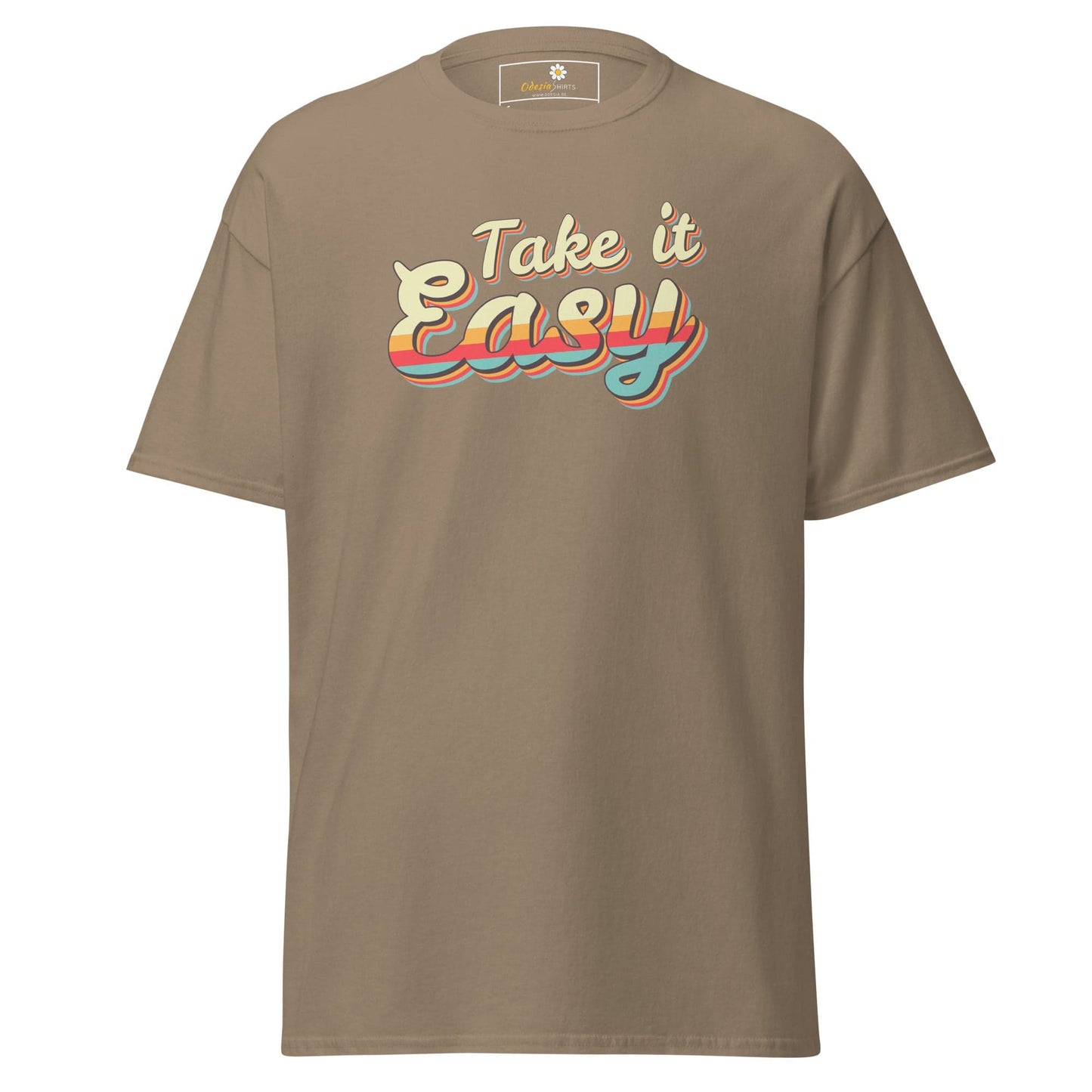 Unisex classic t-shirt - TEXT TAKE IT EASY - REGULAR - Brown Savana / S