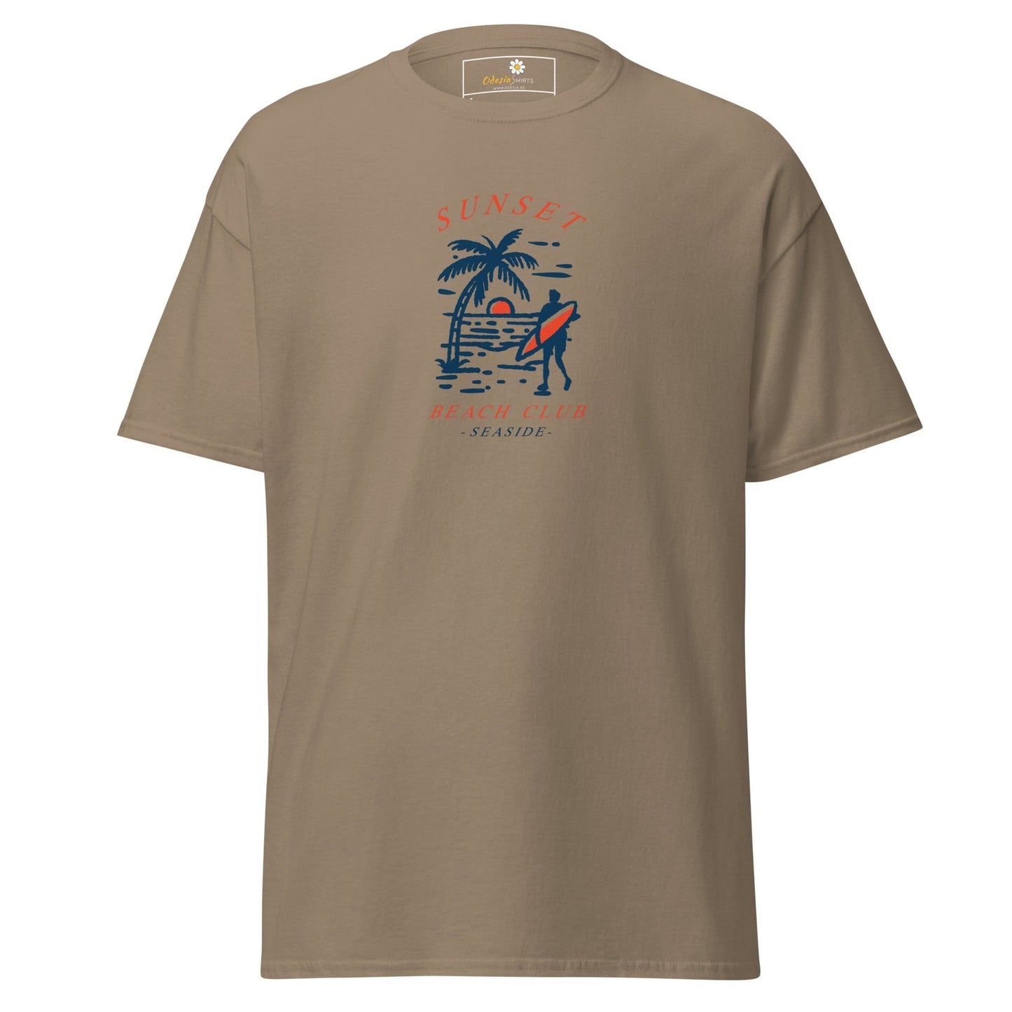 Unisex classic t-shirt - SUMMER SUNSET BEACHT CLUB - REGULAR - Brown Savana / S