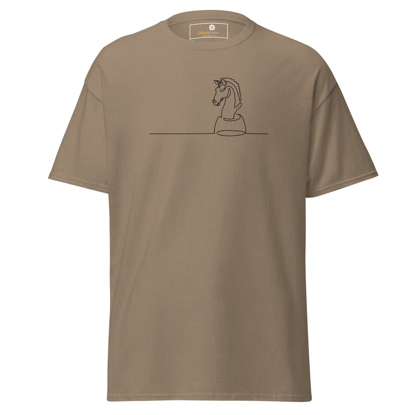 Unisex classic t-shirt - SPORT CHESS HORSE - REGULAR - Brown Savana / S