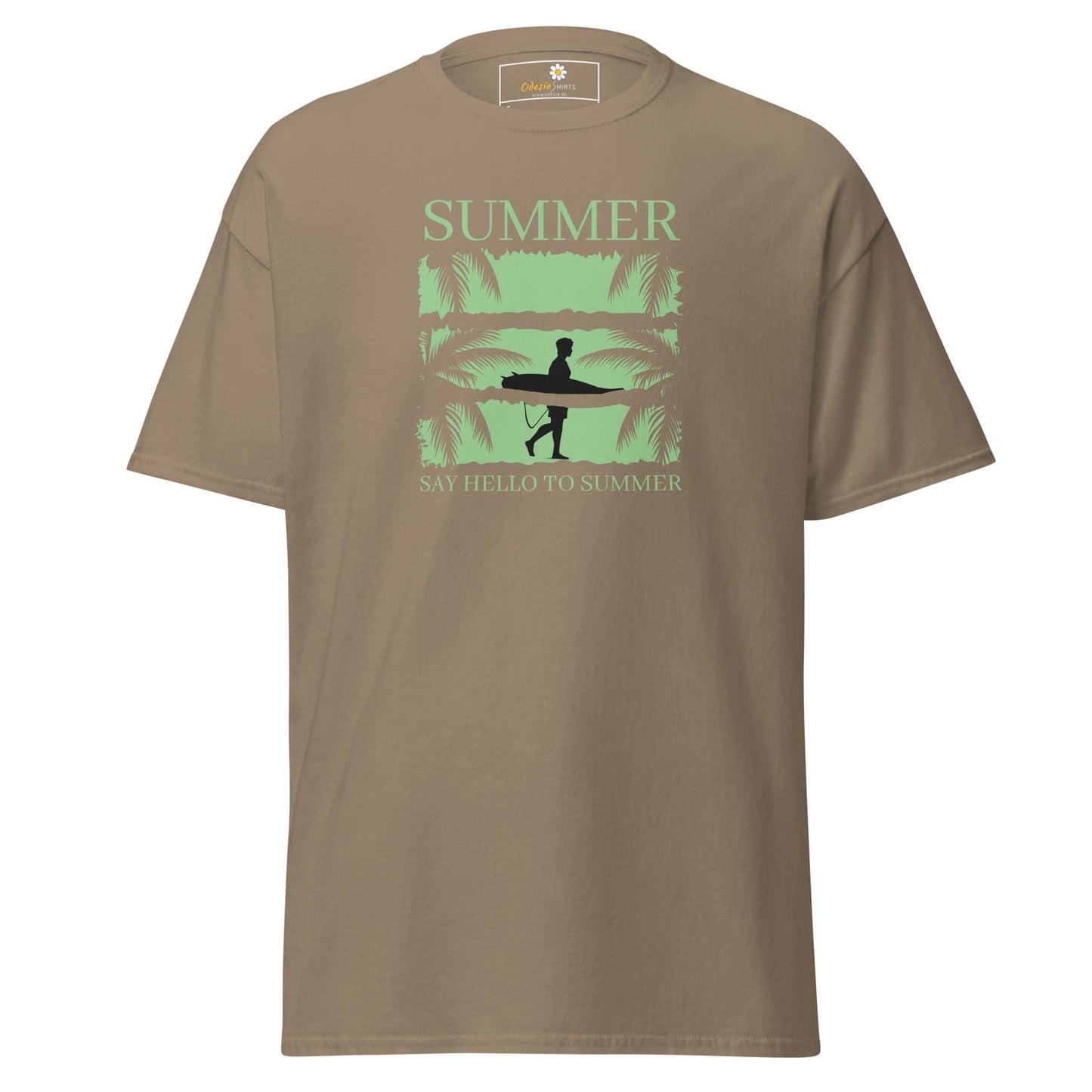 Unisex classic t-shirt - SUMMER SURFING CALIFORNIA - REGULAR - Brown Savana / S